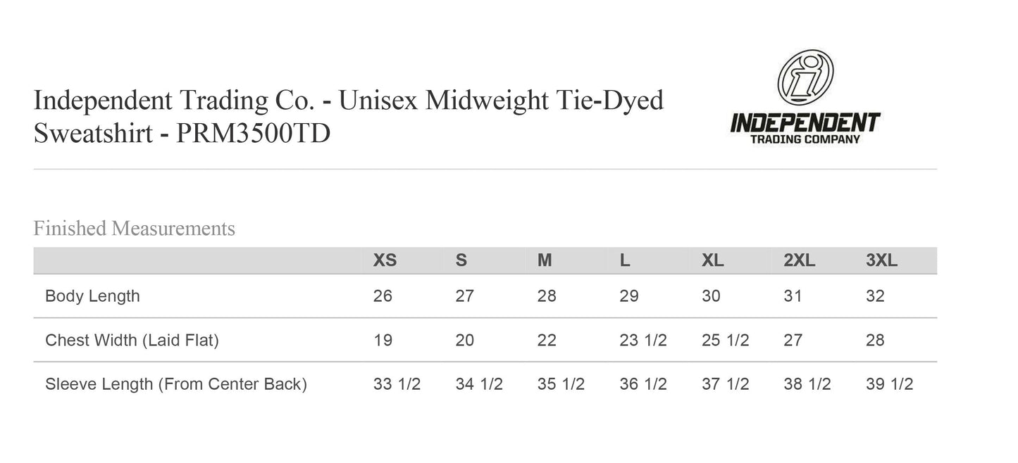 AHS MATH TEAM UNISEX TIE DYE CREW SWEATSHIRT (P.PRM3500TD)