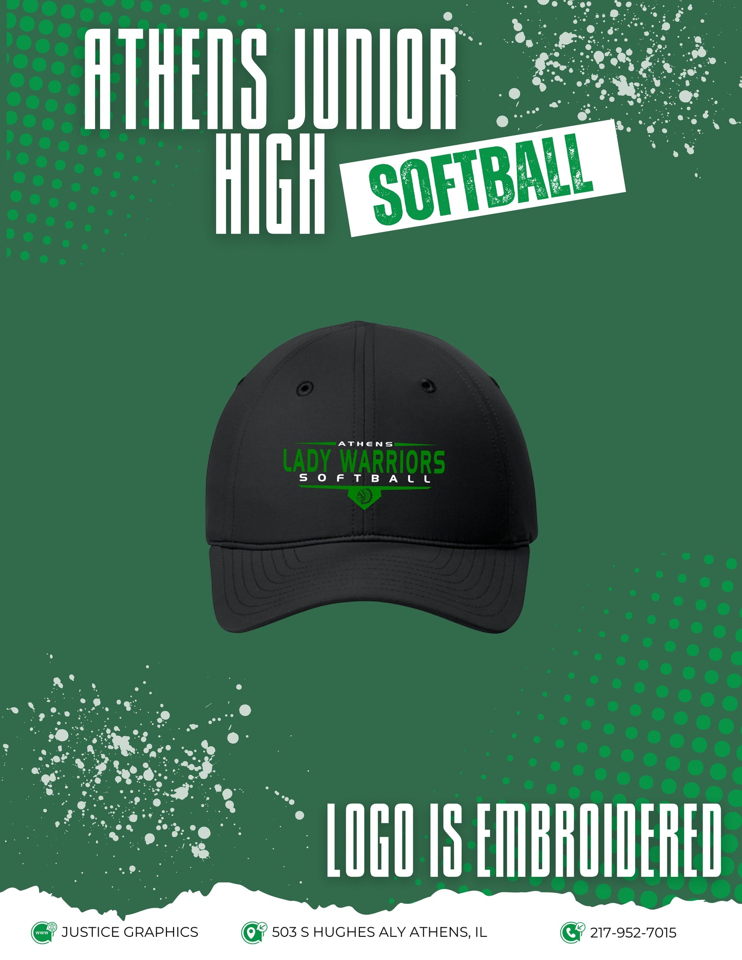 ATHENS JUNIOR HIGH SOFTBALL Imperial - The Hinsen Performance Ponytail Cap - (E.L338)