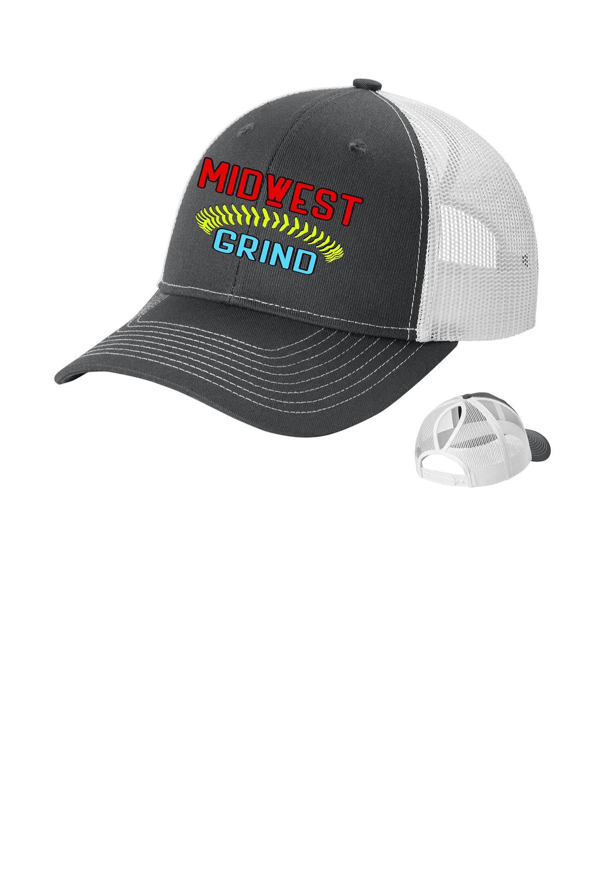Midwest Grind Softball Port Authority® Snapback Ponytail Trucker Cap (E.LC111)