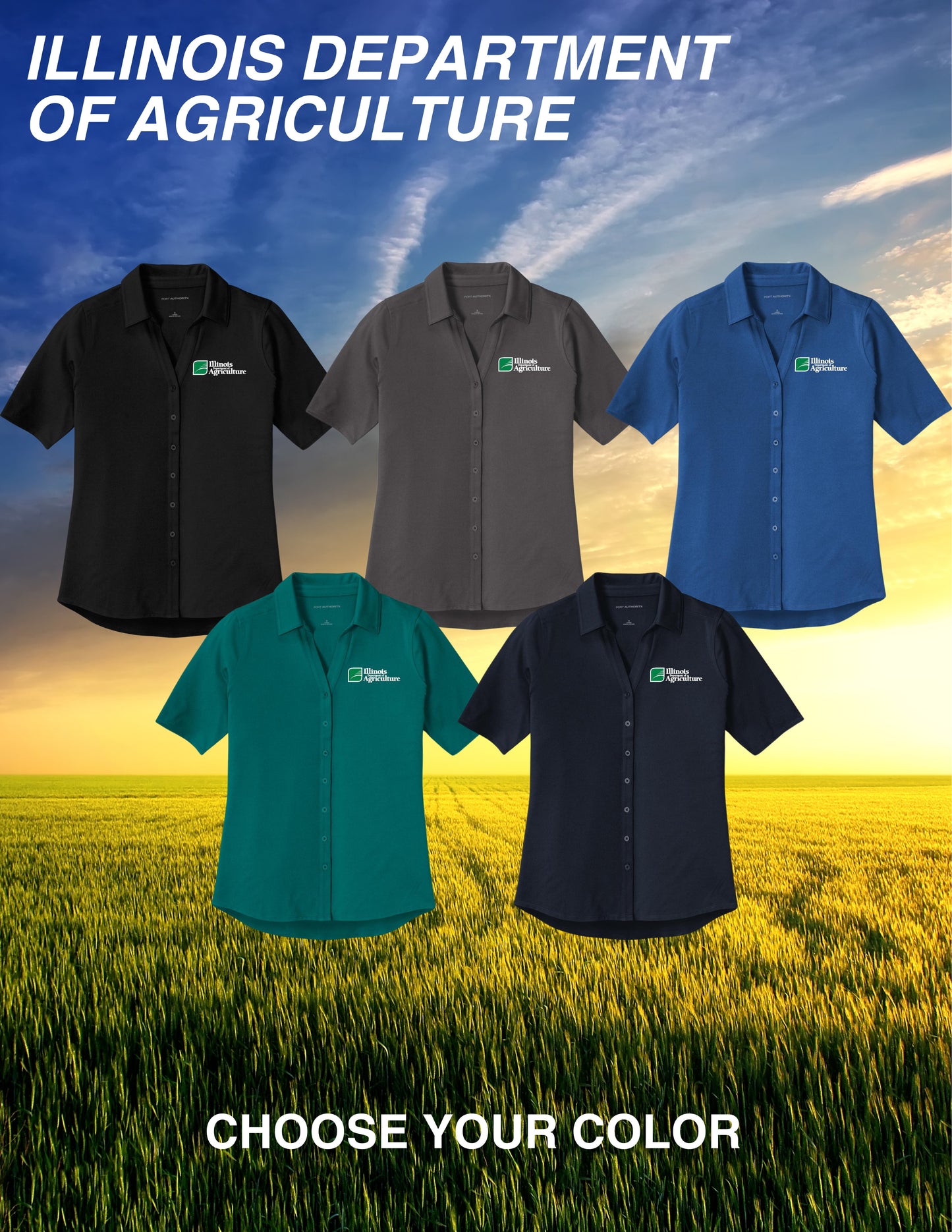 Illinois Department of Agriculture Port Authority® Women's City Stretch Top (E. LK682)