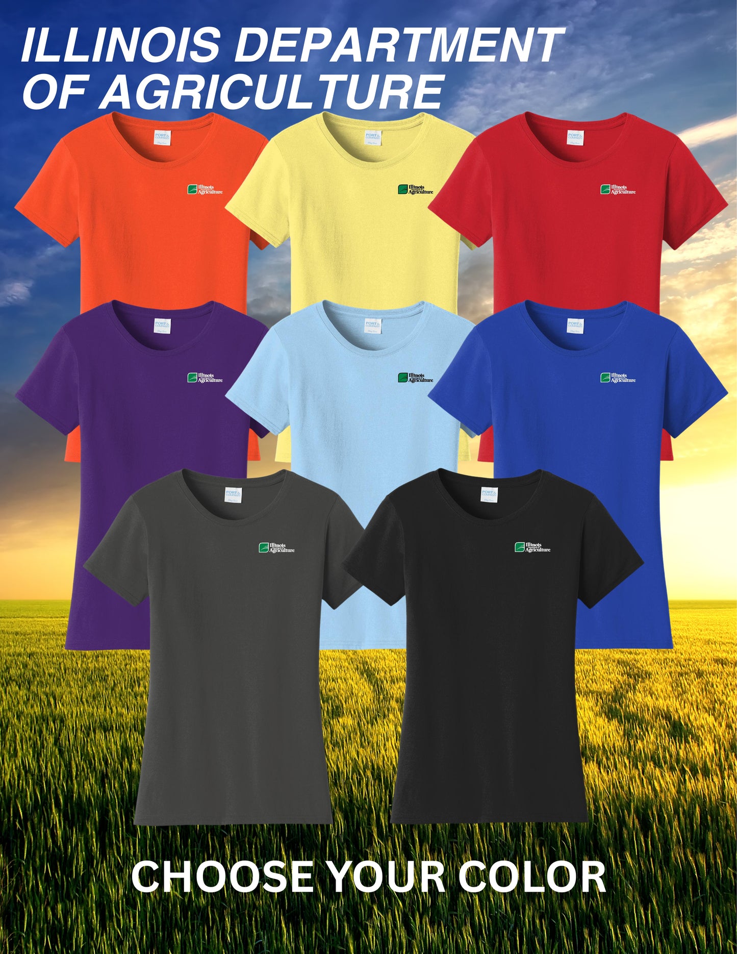 Illinois Department of Agriculture Port & Company® Women's Fan Favorite™ Tee (E.LPC450)