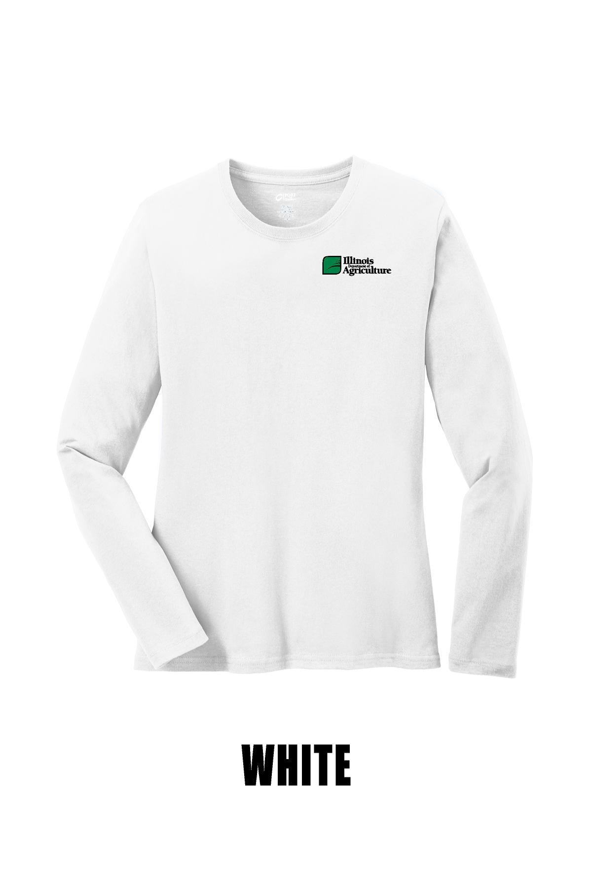 Illinois Department of Agriculture Port & Company® Women's Long Sleeve Core Cotton Tee (E.LPC54LS)