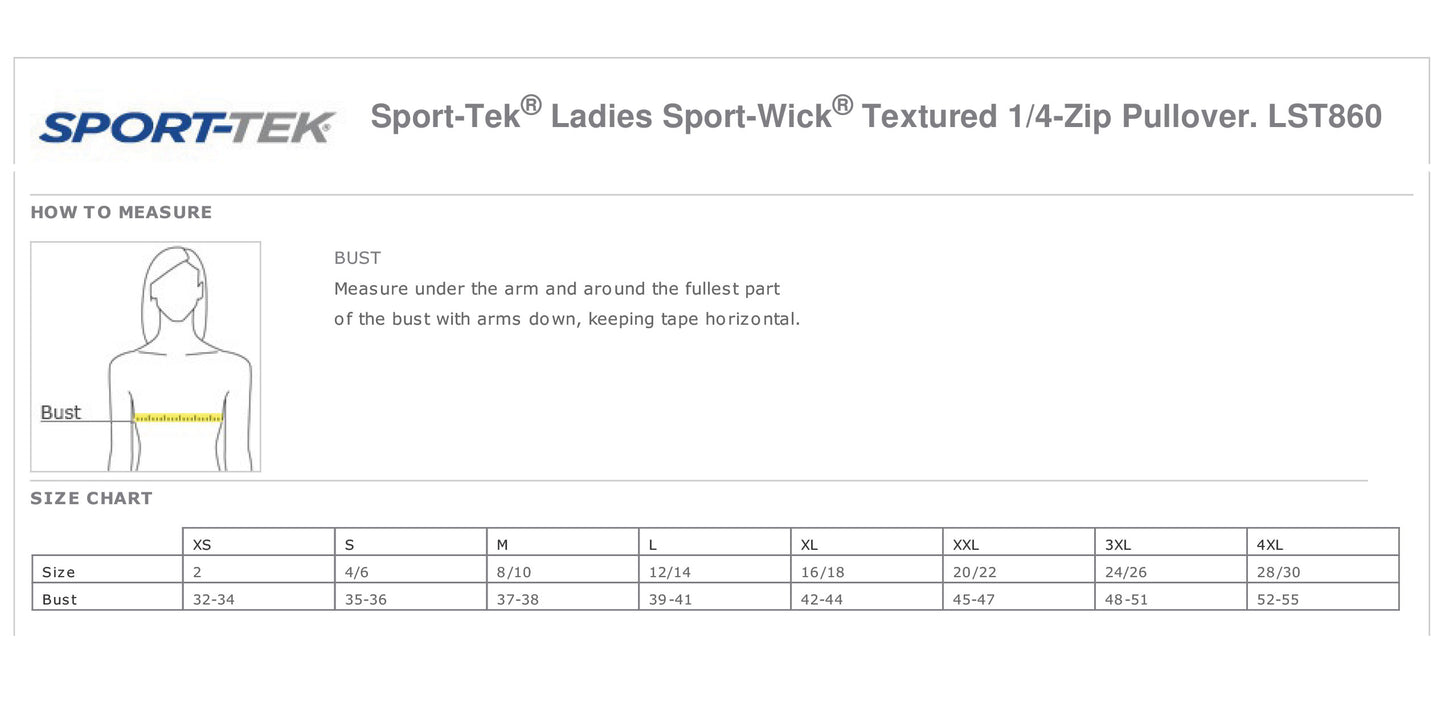 MASCOT SALE Sport-Tek® Women's Sport-Wick® Textured 1/4-Zip Pullover (E.LST860)