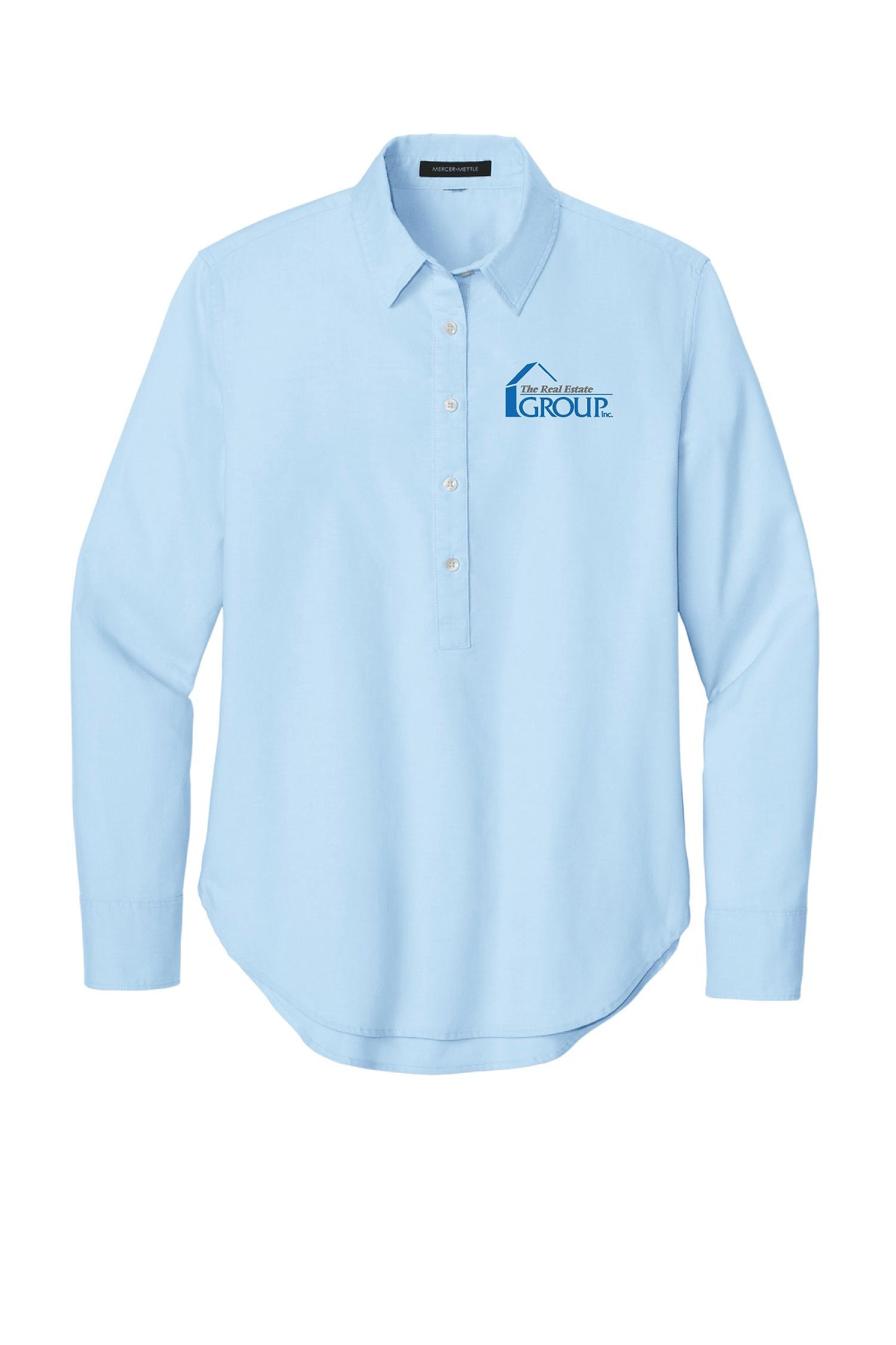 The Real Estate Group Mercer+Mettle® Women’s Long Sleeve Modern Oxford Shirt (E.MM2002)