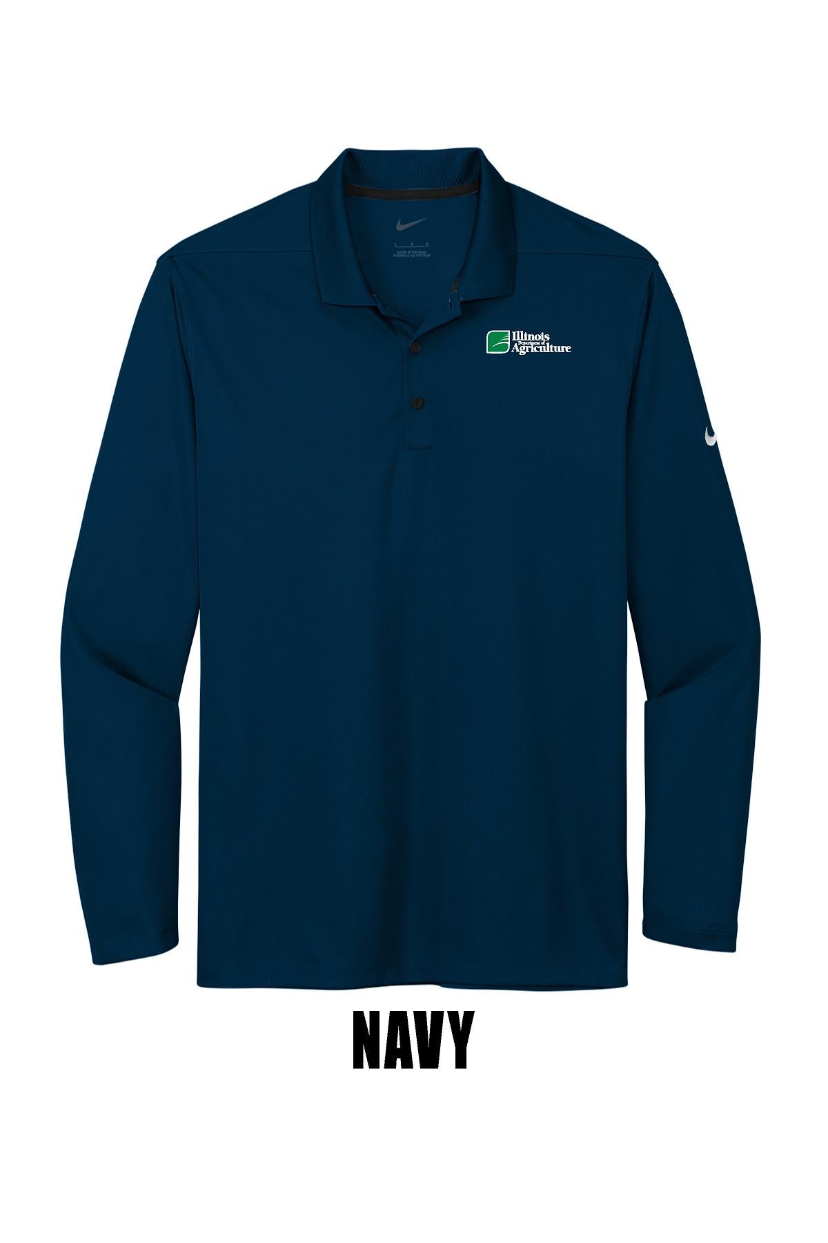 Illinois Department of Agriculture Nike Dri-FIT Micro Pique 2.0 Long Sleeve Polo (E. NKDC2104)
