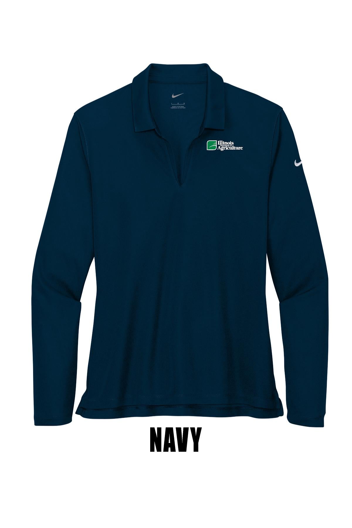 Illinois Department of Agriculture Nike Women's Dri-FIT Micro Pique 2.0 Long Sleeve Polo (E.NKDC2105)