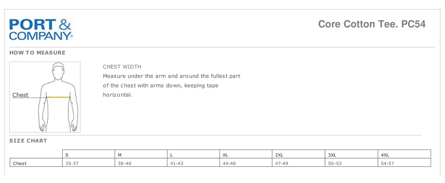 MASCOT SALE Port & Company® Core Cotton Tee (P.PC54)