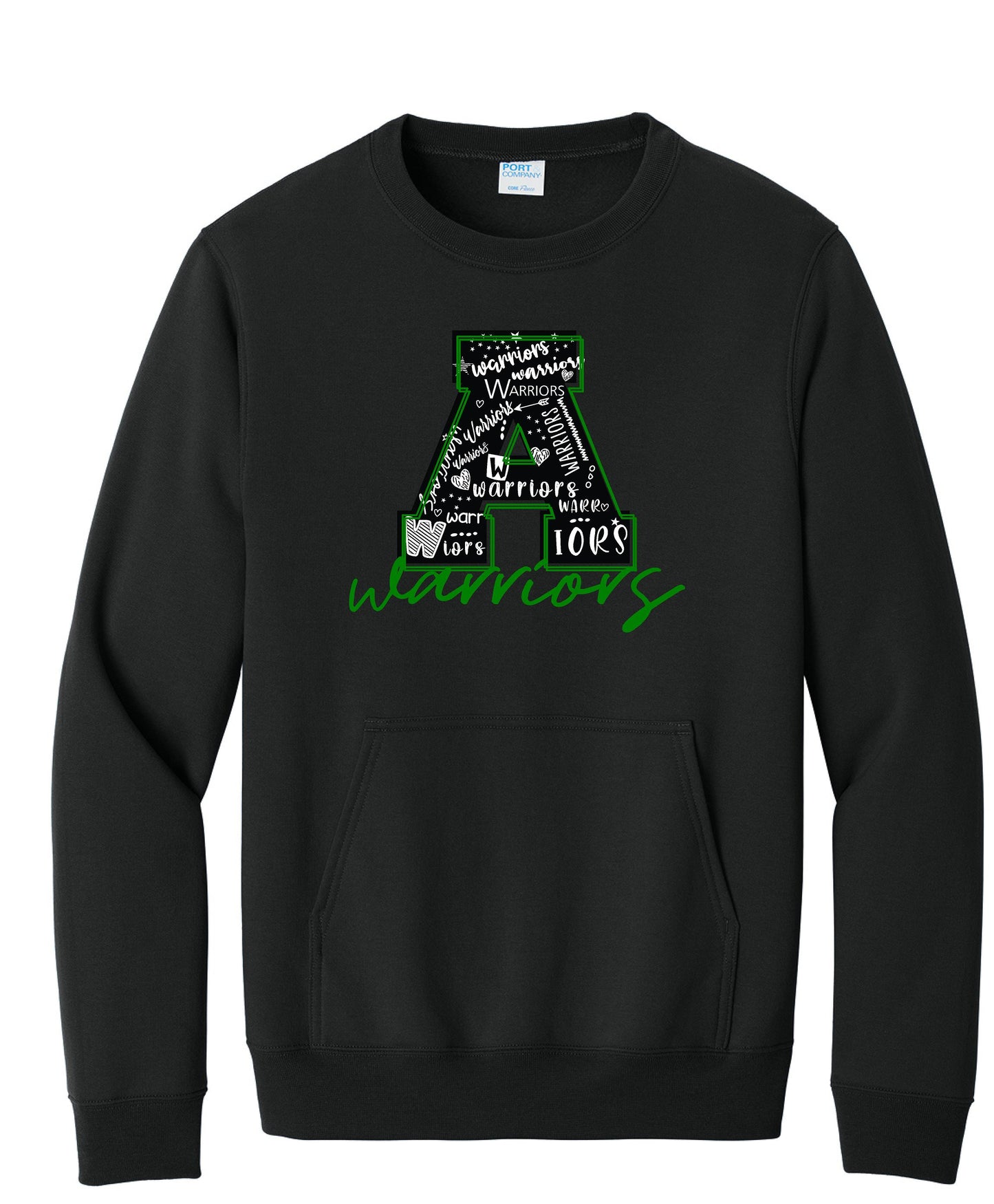 ATHENS BOOSTERS Port & Co™ Core Fleece Crewneck Pocket Sweatshirt (P.PC78PKT)