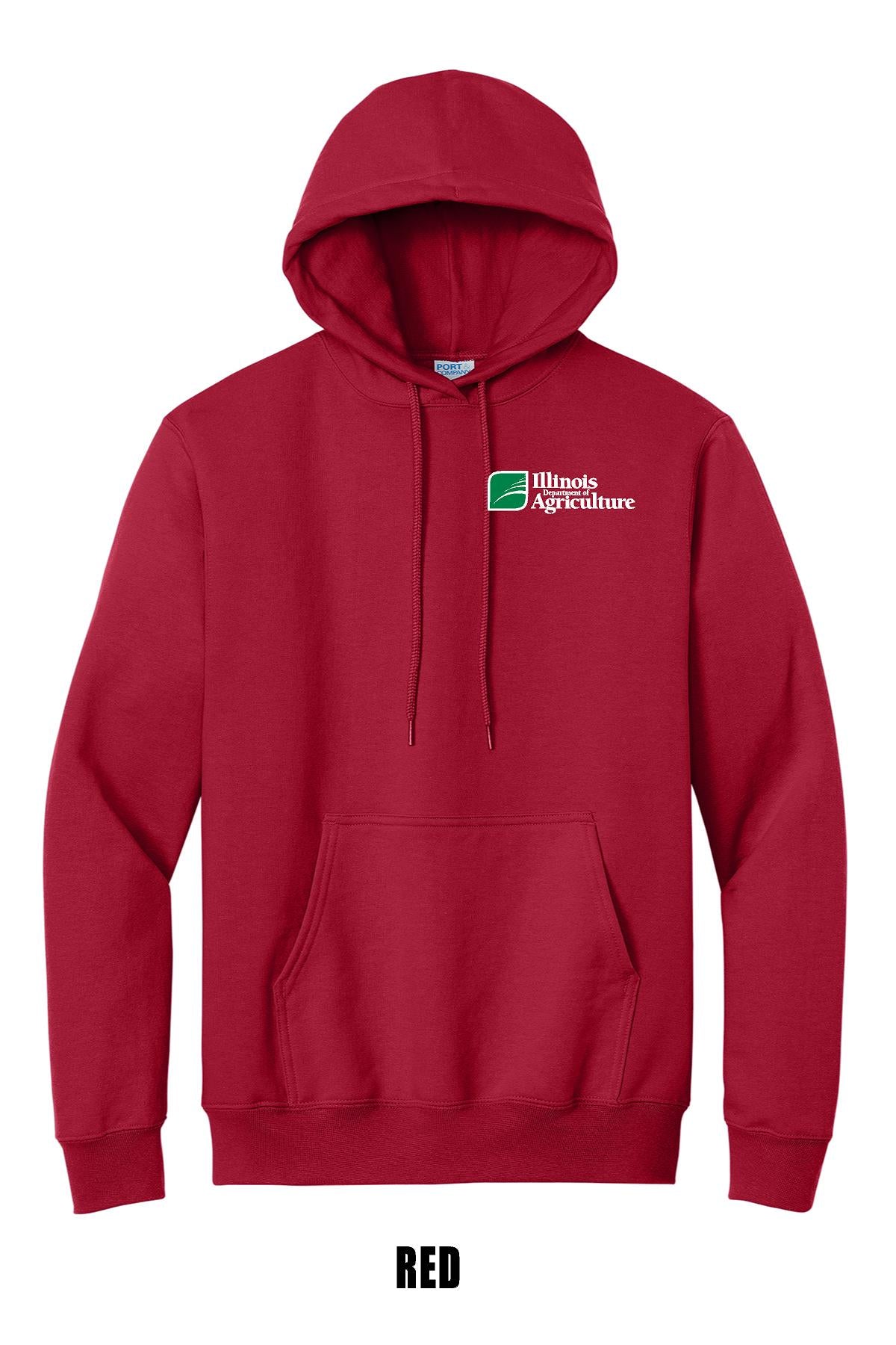 Illinois Department of Agriculture PORT & COMPANY® ESSENTIAL FLEECE PULLOVER HOODED SWEATSHIRT (P.PC90H)
