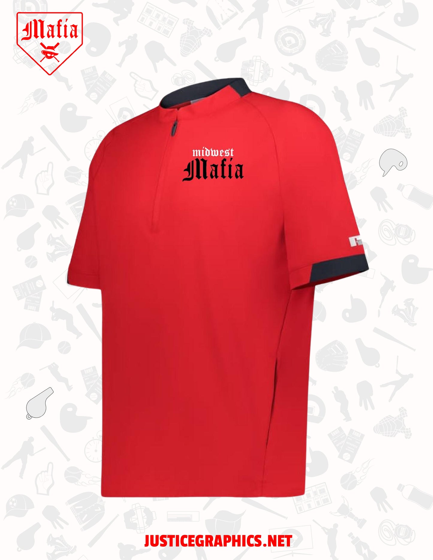 MAFIA BASEBALL/SOFTBALL LEGEND SHORT SLEEVE PULLOVER (E.R21DSM)