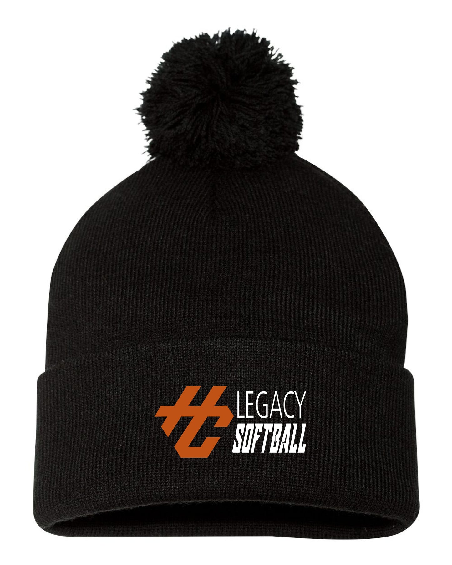 Hitting Center Legacy Softball Sportsman - Pom-Pom 12" Knit Beanie - (E.SP15)