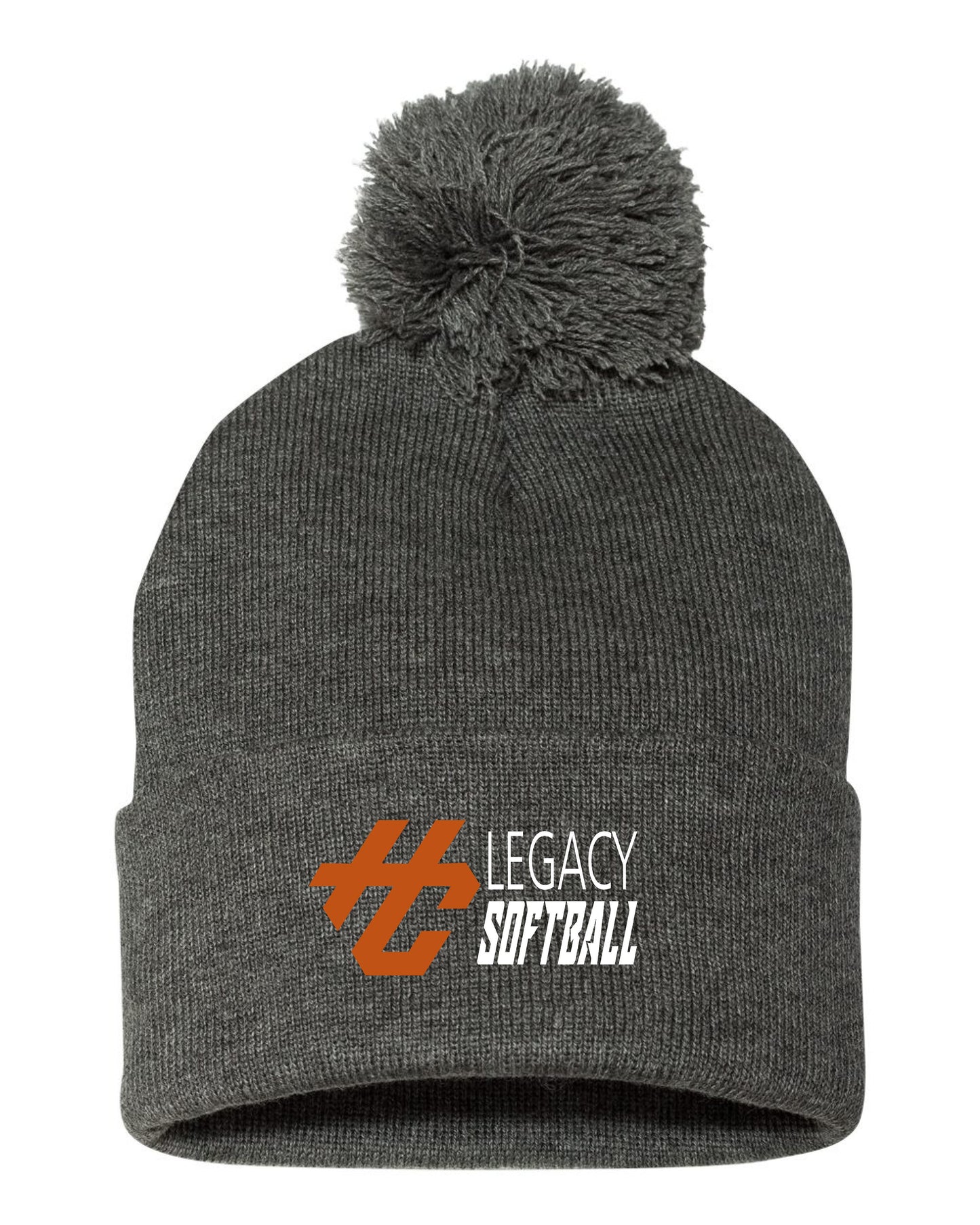 Hitting Center Legacy Softball Sportsman - Pom-Pom 12" Knit Beanie - (E.SP15)