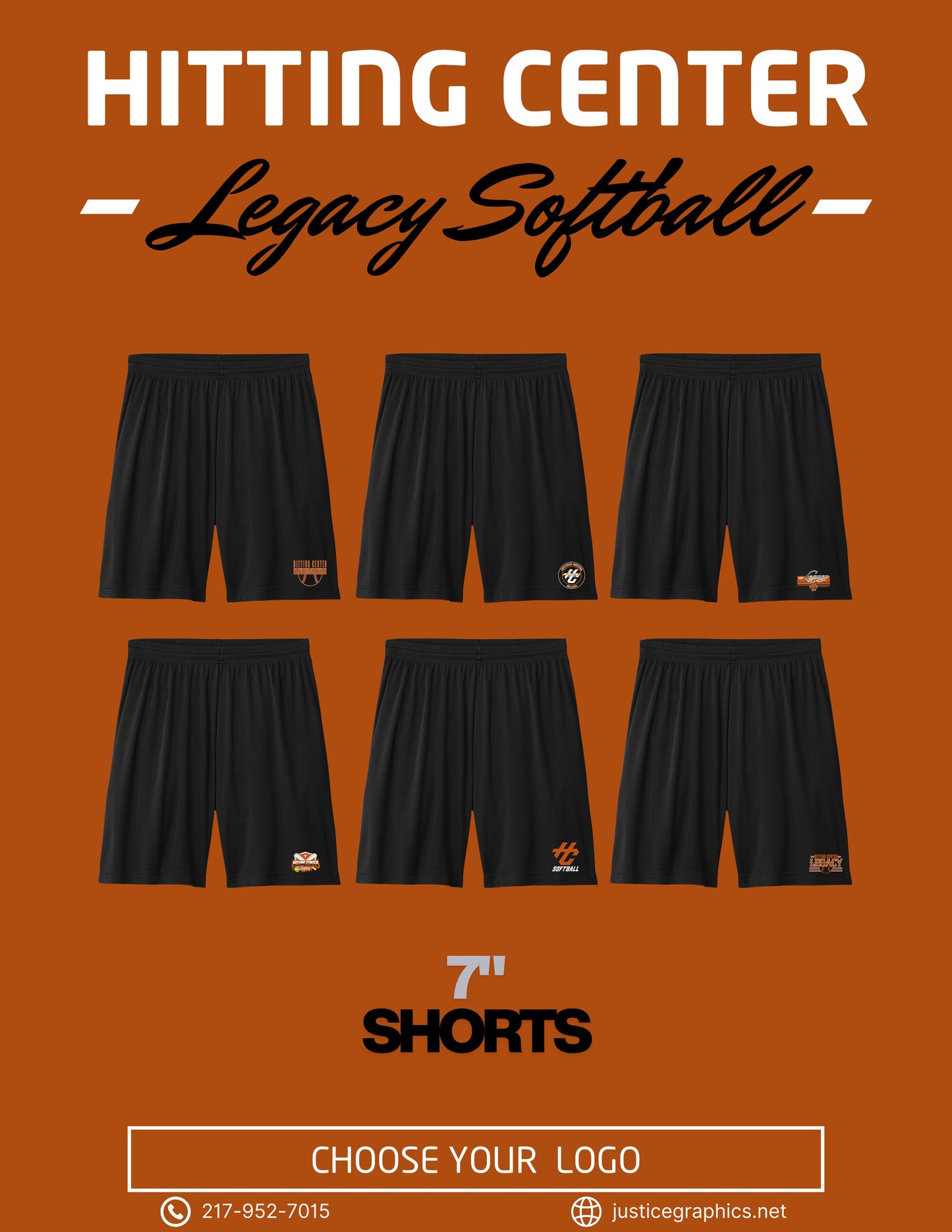 Hitting Center Legacy Softball Sport-Tek® PosiCharge® Competitor™ 7" Short (P.ST349)
