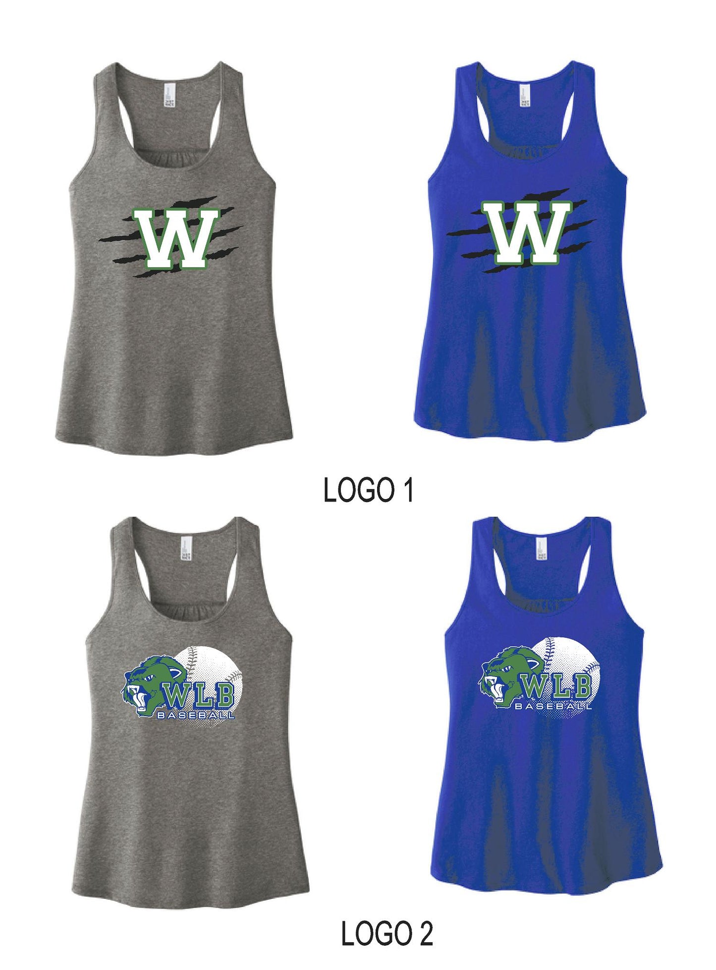 WLB Baseball Ladies Tank (P.DT6302)