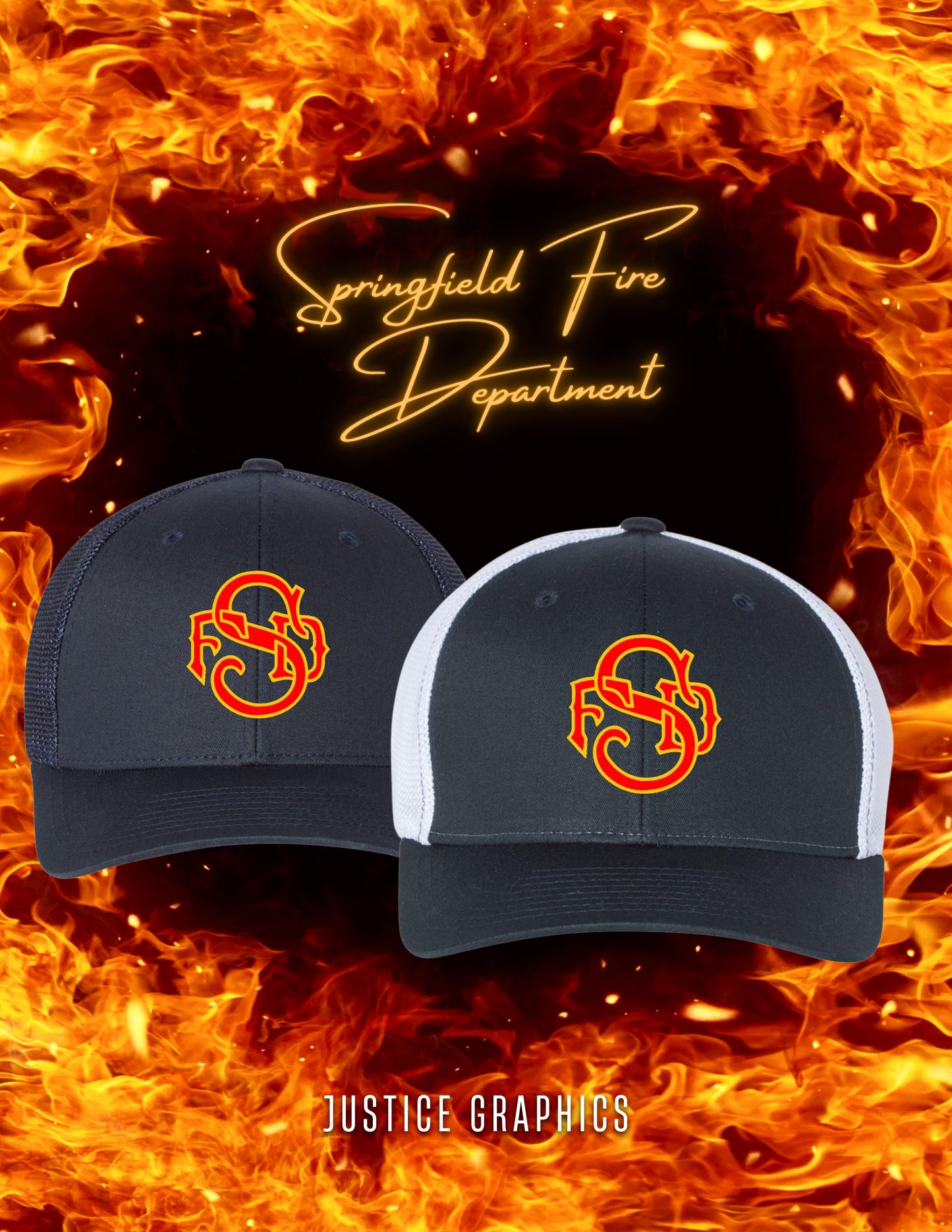 Springfield Fire Department RICHARDSON R-FLEX FITTED TRUCKER HAT (E.110)