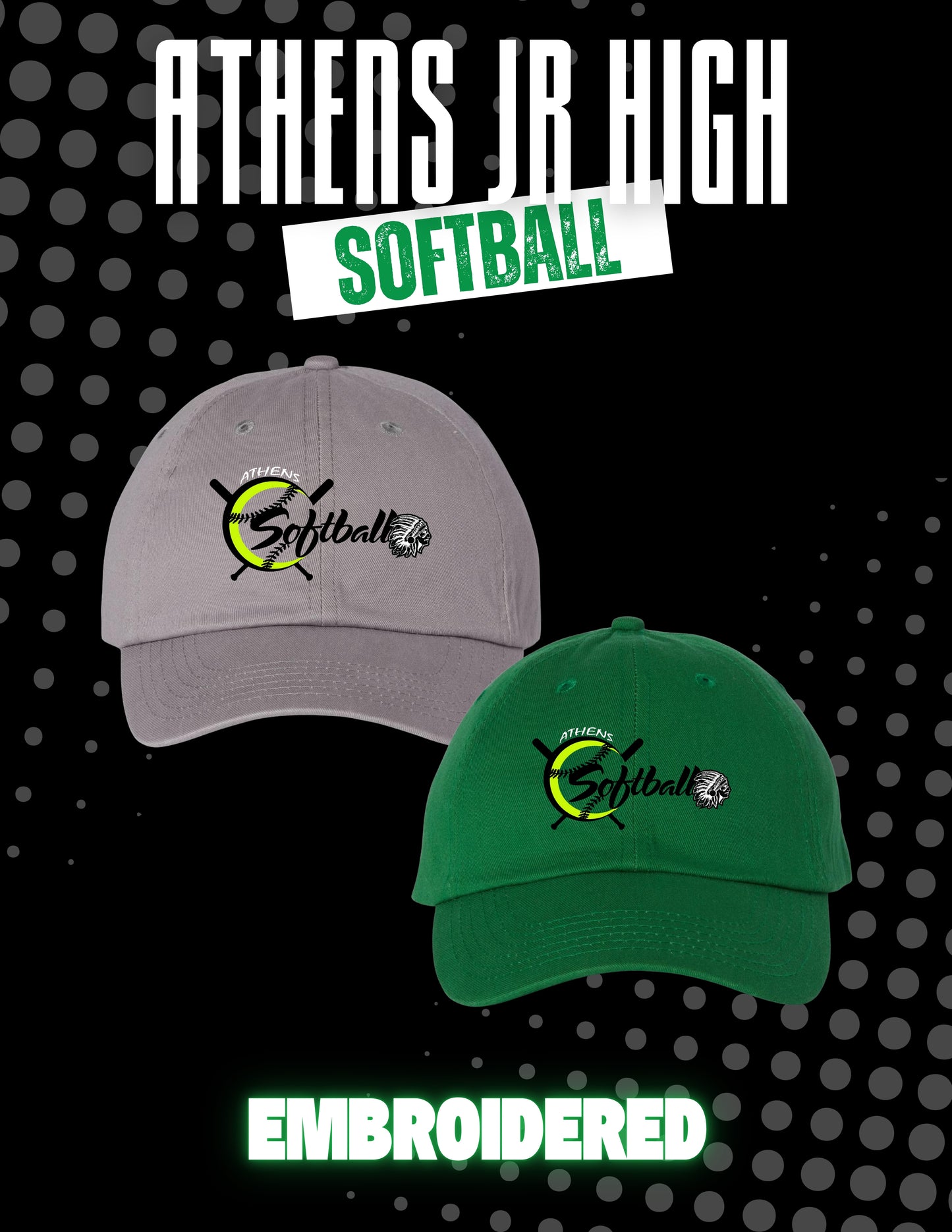 ATHENS JUNIOR HIGH SOFTBALL Bio-Washed Classic Cap - (E.VC300A)