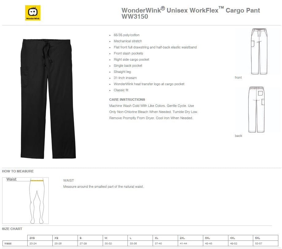SIU Medicine WonderWink® Unisex WorkFlex™ Cargo Pant (WW3150)