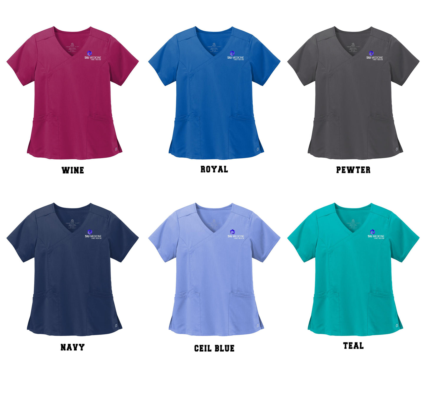 SIU Family Medicine WonderWink® Women’s Premiere Flex™ Mock Wrap Top (E. WW4268)