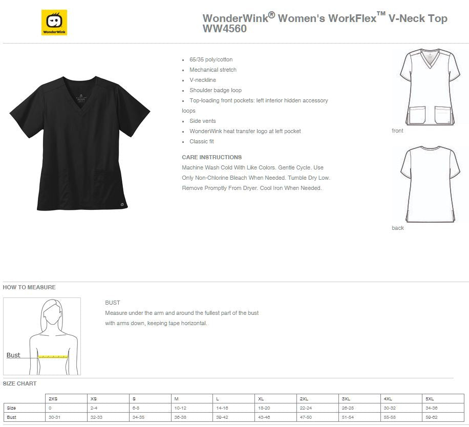 SIU Medicine WonderWink® Women’s WorkFlex™ V-Neck Top (E. WW4560)