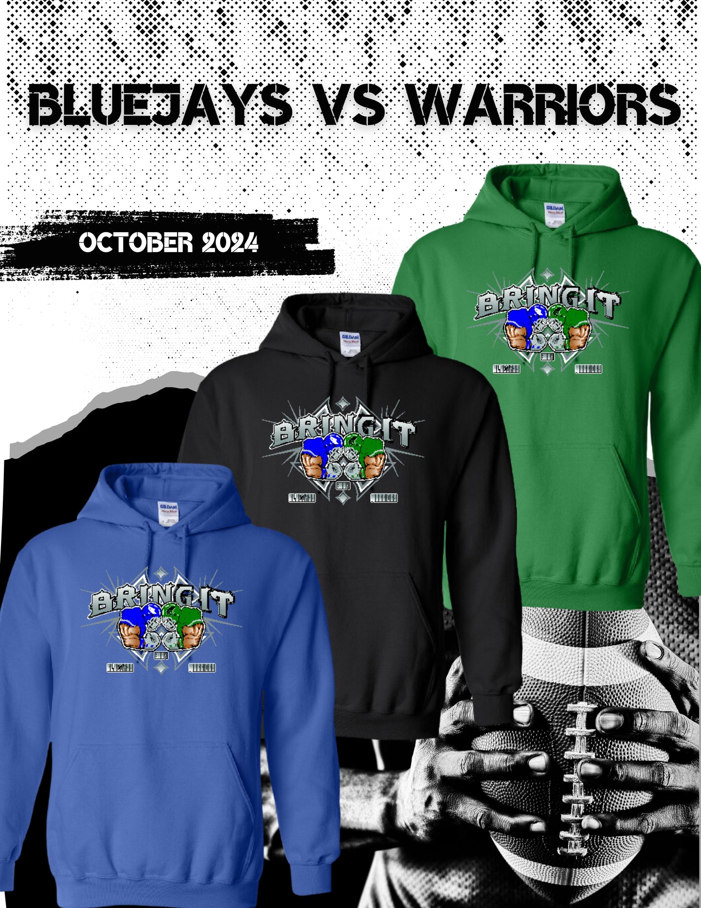 BRING IT RIVALRY UNISEX HOODED SWEATSHIRT (P.18500)