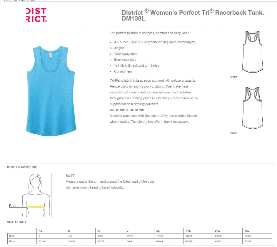 Illinois Department of Agriculture District ® Women’s Perfect Tri ® Racerback Tank (E.DM138L)
