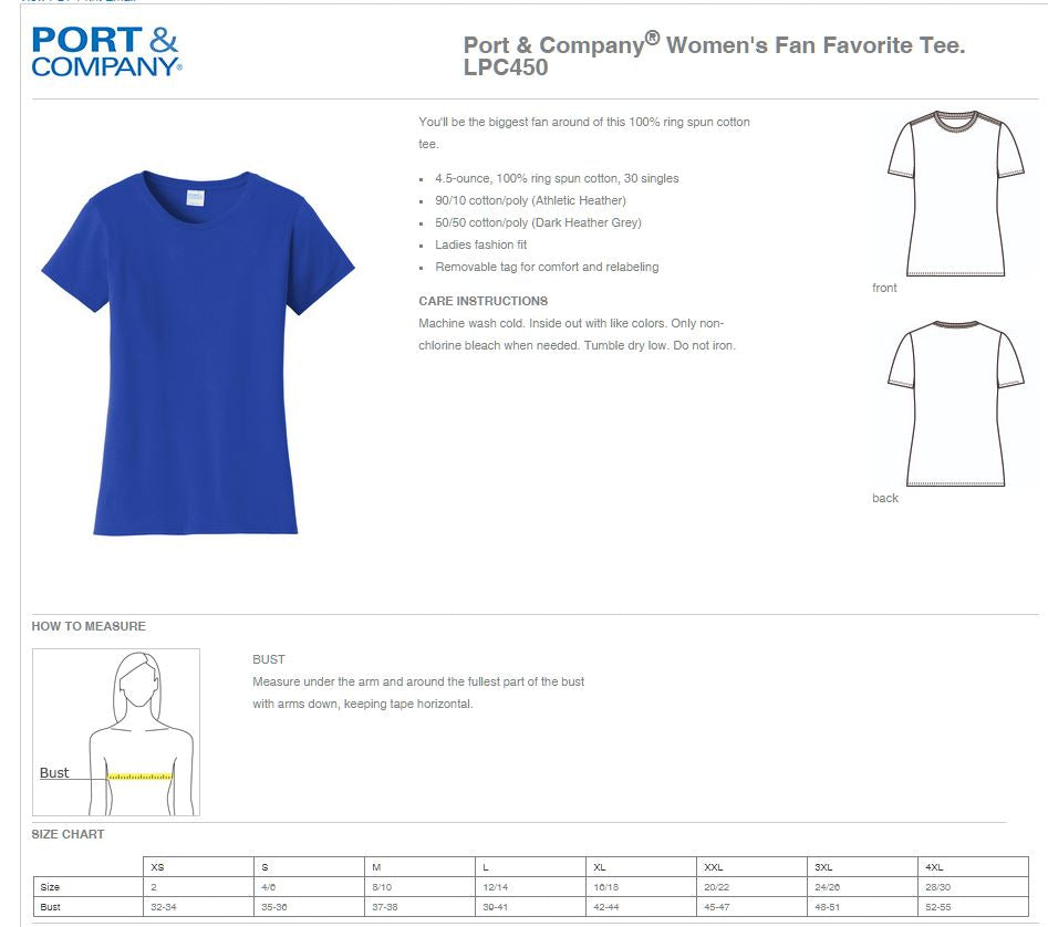 Illinois Department of Agriculture Port & Company® Women's Fan Favorite™ Tee (E.LPC450)