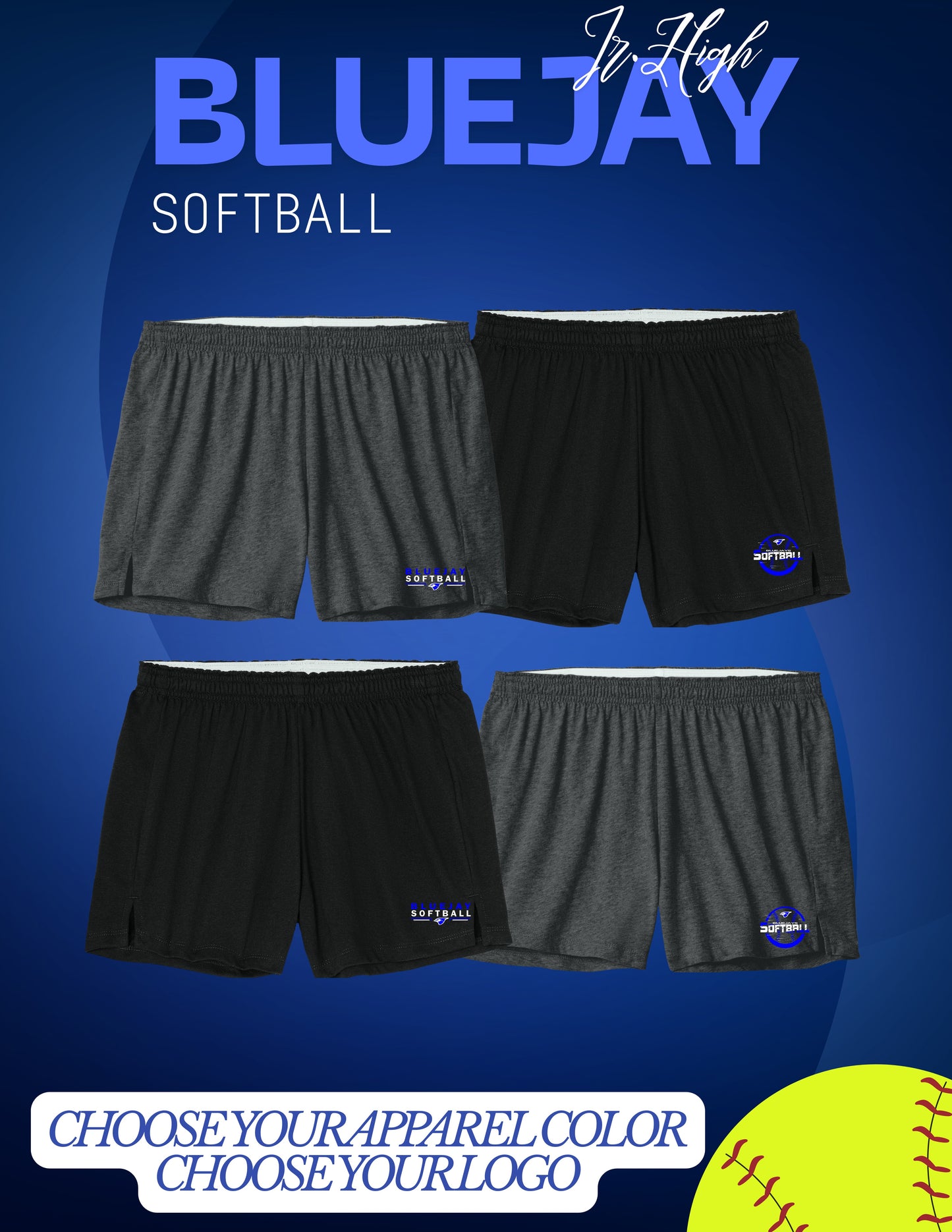 Porta Jr. High Softball Sport-Tek® Women’s Jersey Knit Squad Short (P.LST311)