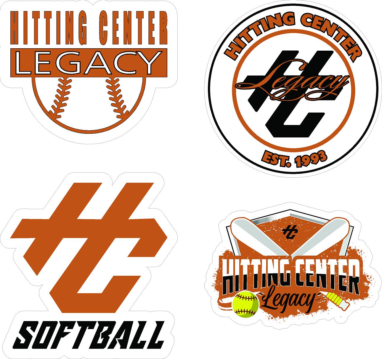 Hitting Center Legacy Softball Water Bottle Stickers