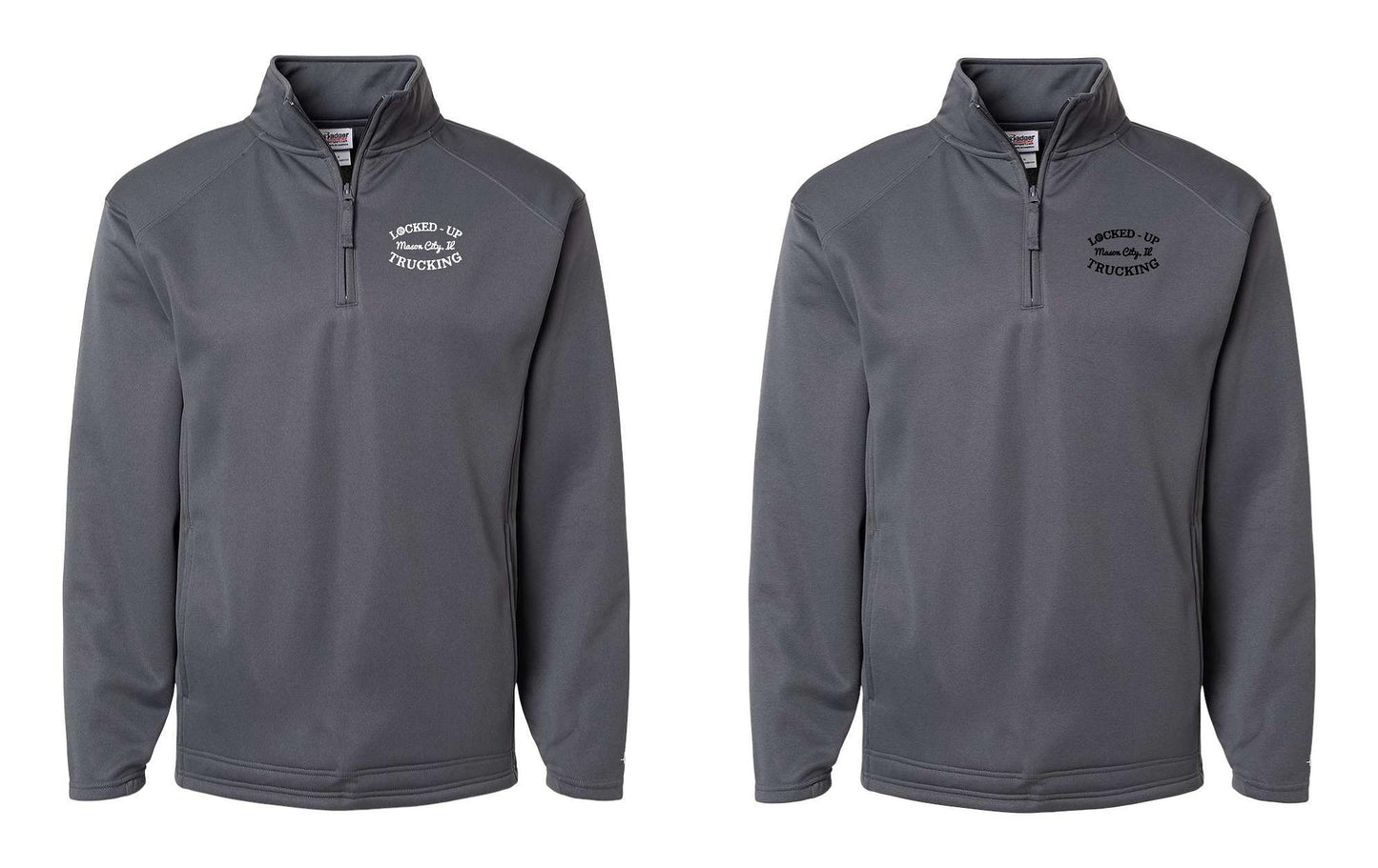 LOCKED-UP TRUCKING Performance Fleece Quarter-Zip Pullover (E.1480)
