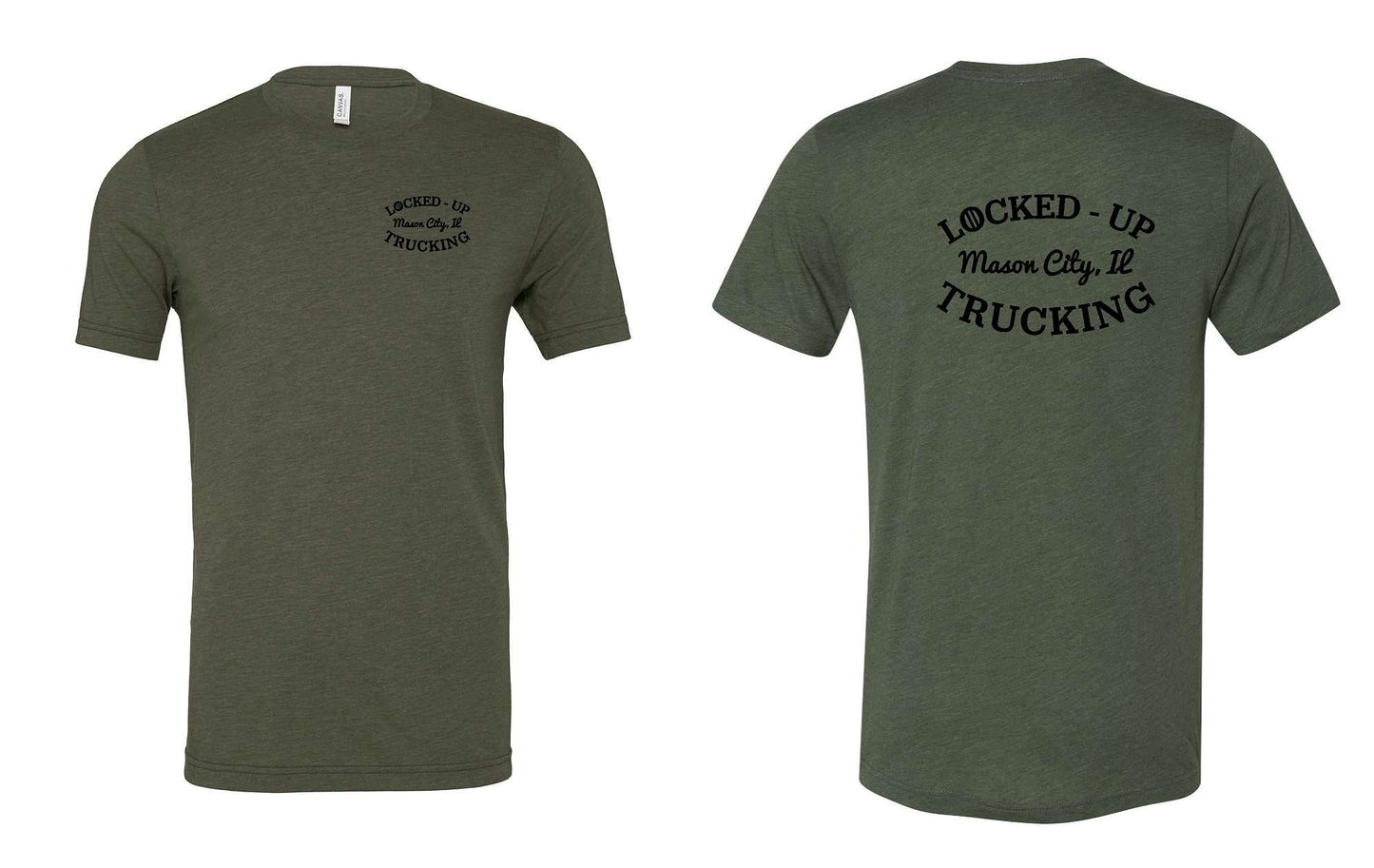 LOCKED-UP TRUCKING BELLA + CANVAS - Unisex Triblend Tee GREY LOGO (P.3413)