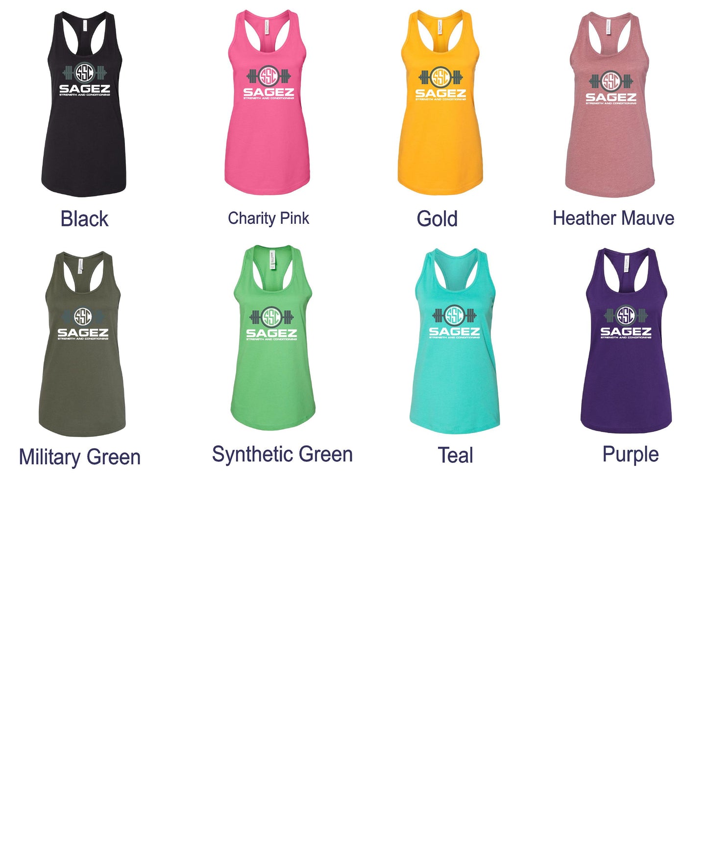 Sagez Strength and Consitioning BELLA + CANVAS - Women's Racerback Tank - (P.6008)
