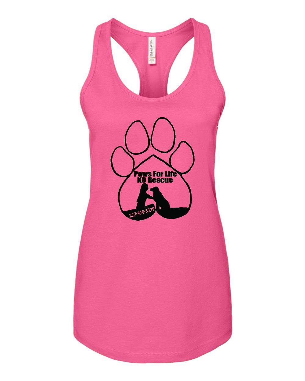 PAWS FOR LIFE K9 RESCUE BELLA + CANVAS - Women's Racerback Tank - (P.6008)