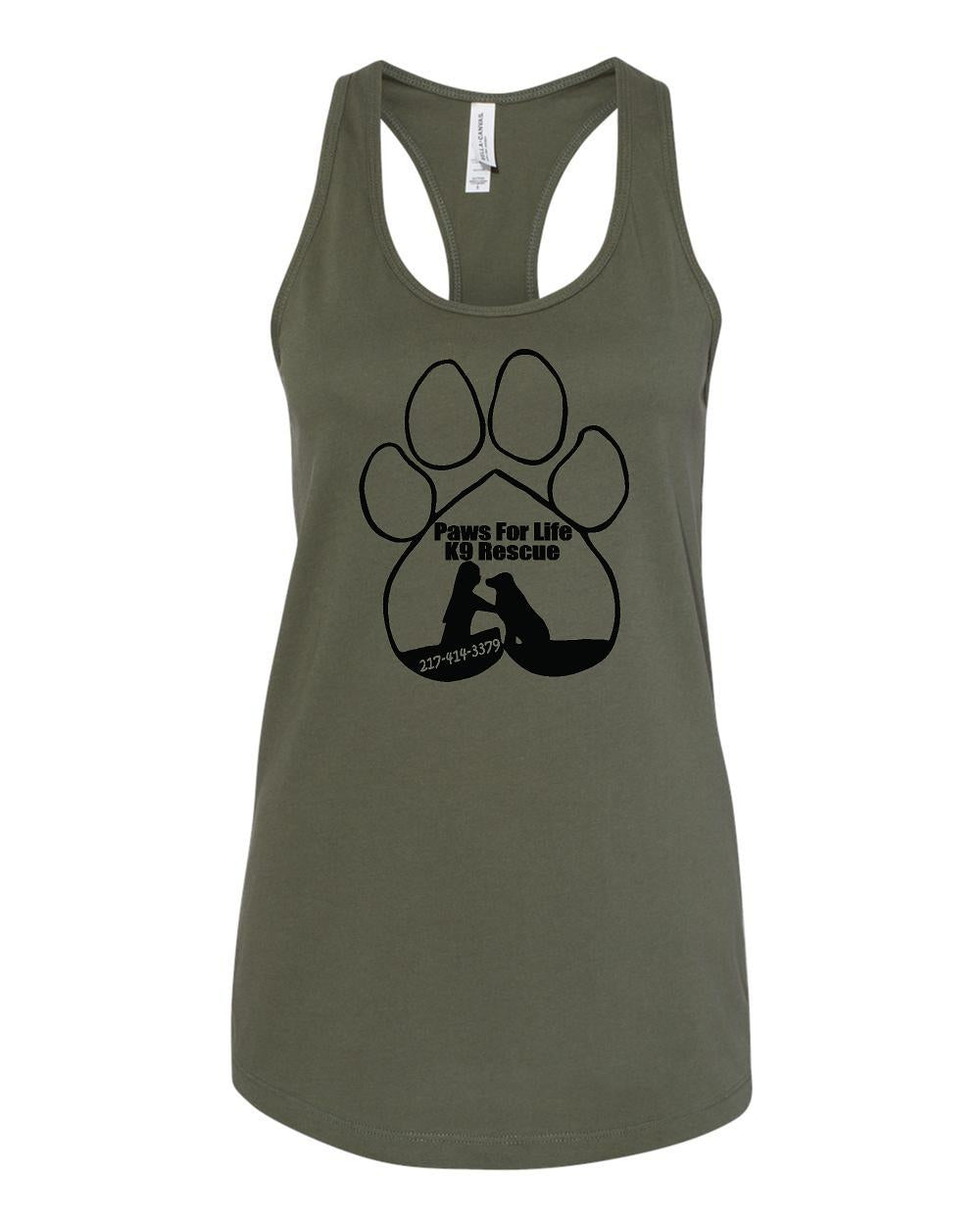 PAWS FOR LIFE K9 RESCUE BELLA + CANVAS - Women's Racerback Tank - (P.6008)