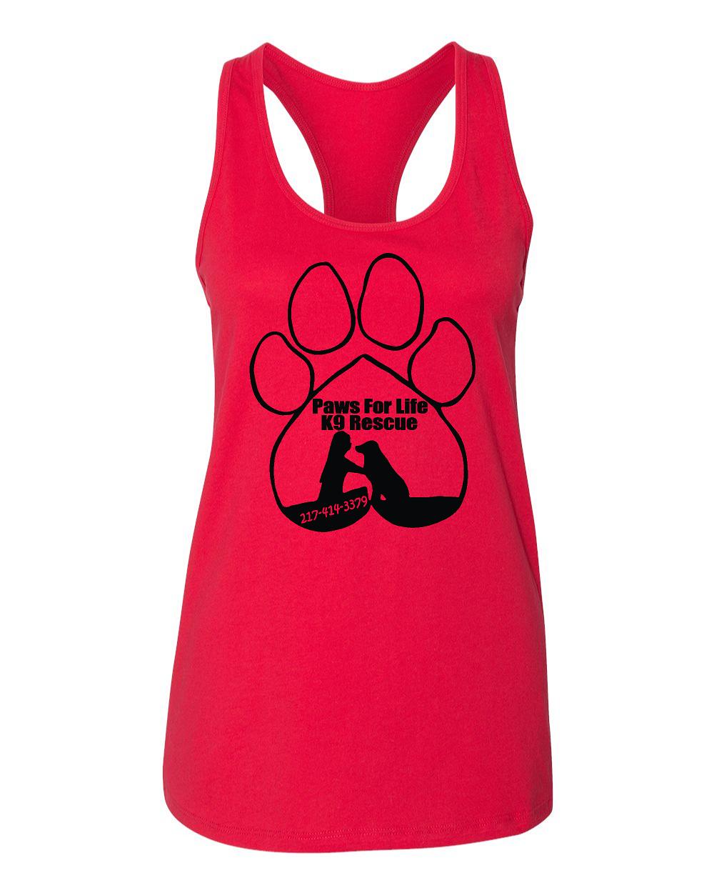 PAWS FOR LIFE K9 RESCUE BELLA + CANVAS - Women's Racerback Tank - (P.6008)