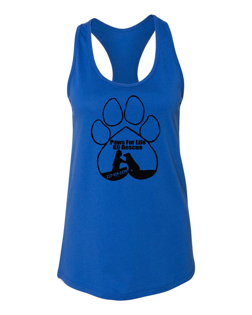 PAWS FOR LIFE K9 RESCUE BELLA + CANVAS - Women's Racerback Tank - (P.6008)
