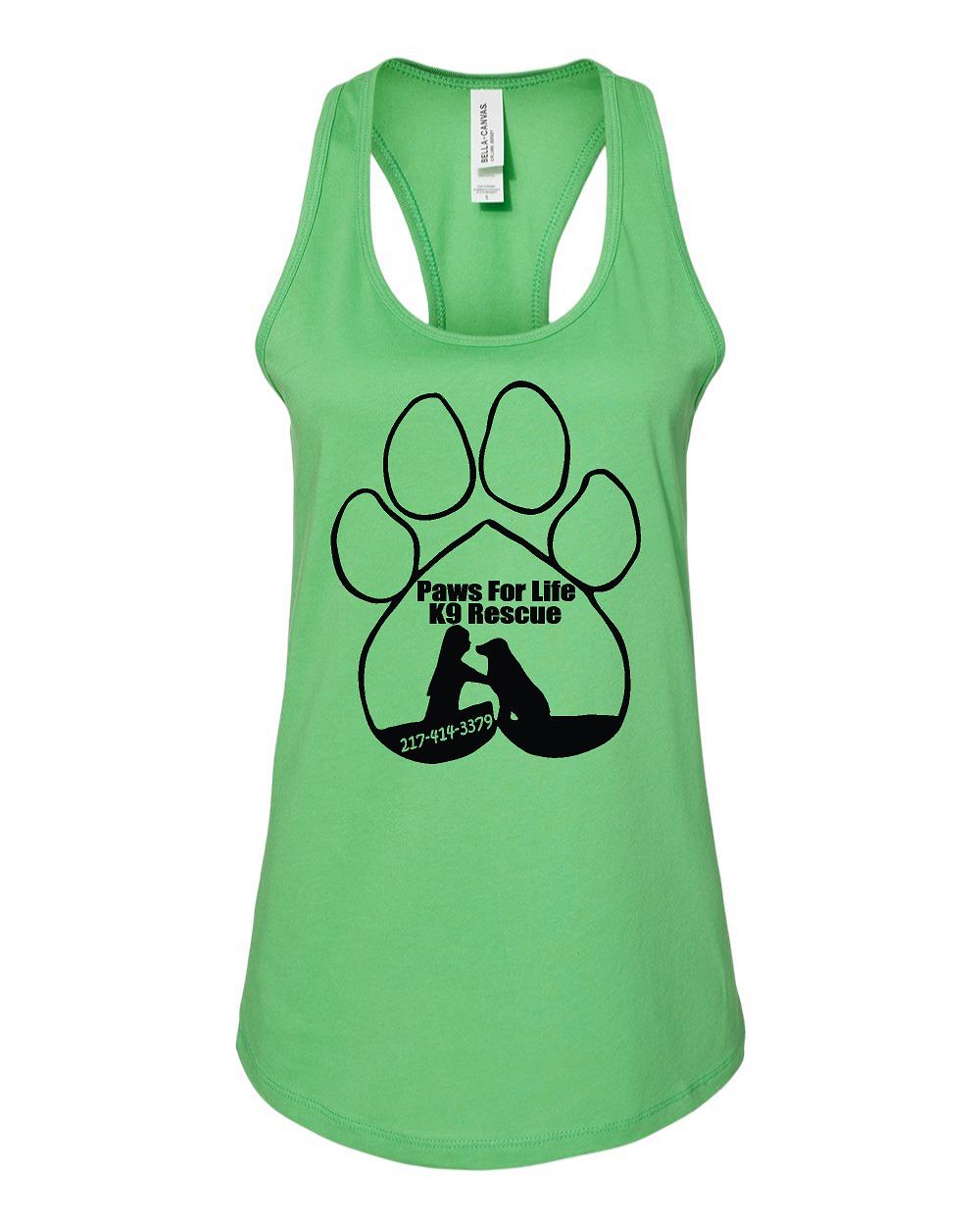 PAWS FOR LIFE K9 RESCUE BELLA + CANVAS - Women's Racerback Tank - (P.6008)