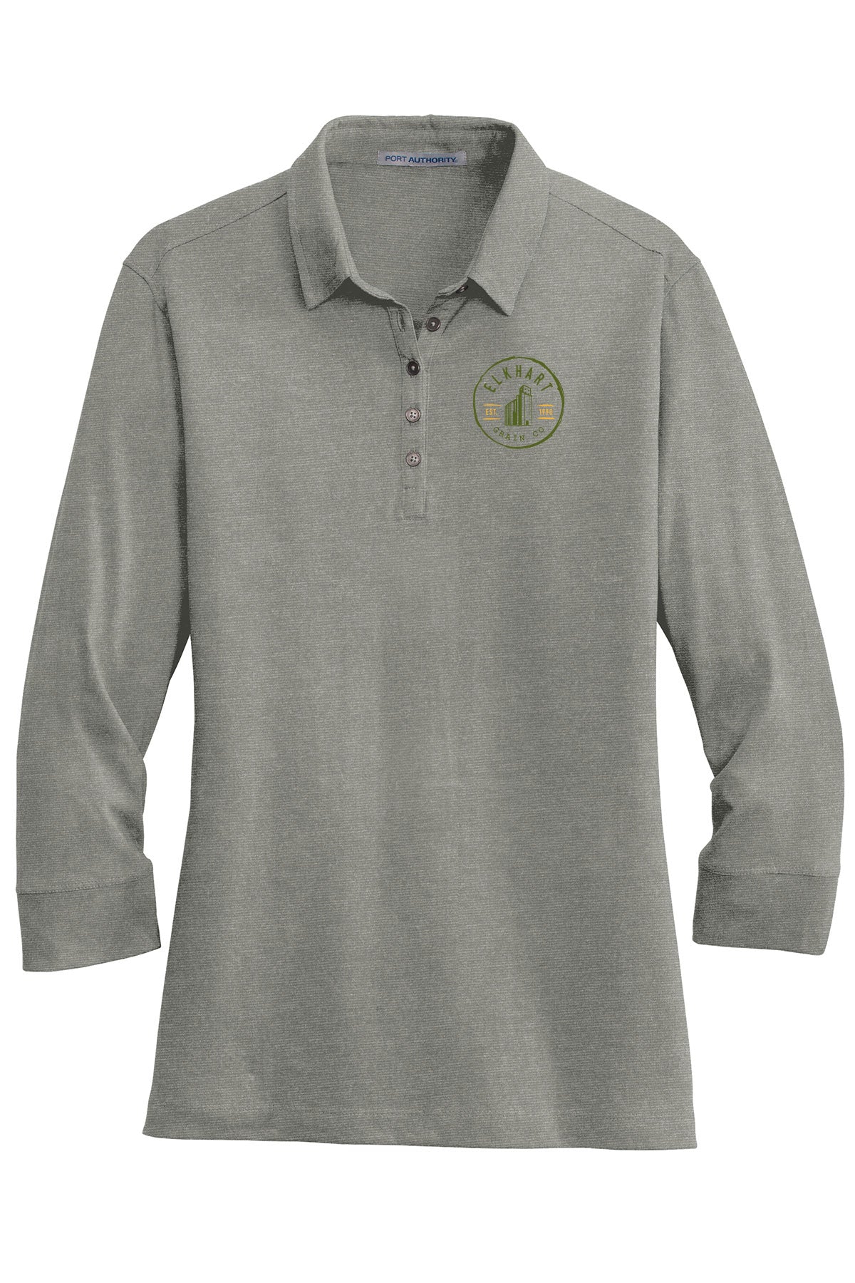 Elkhart Grain Co Ladies 3/4 Sleeve Meridian Polo (E.L578)
