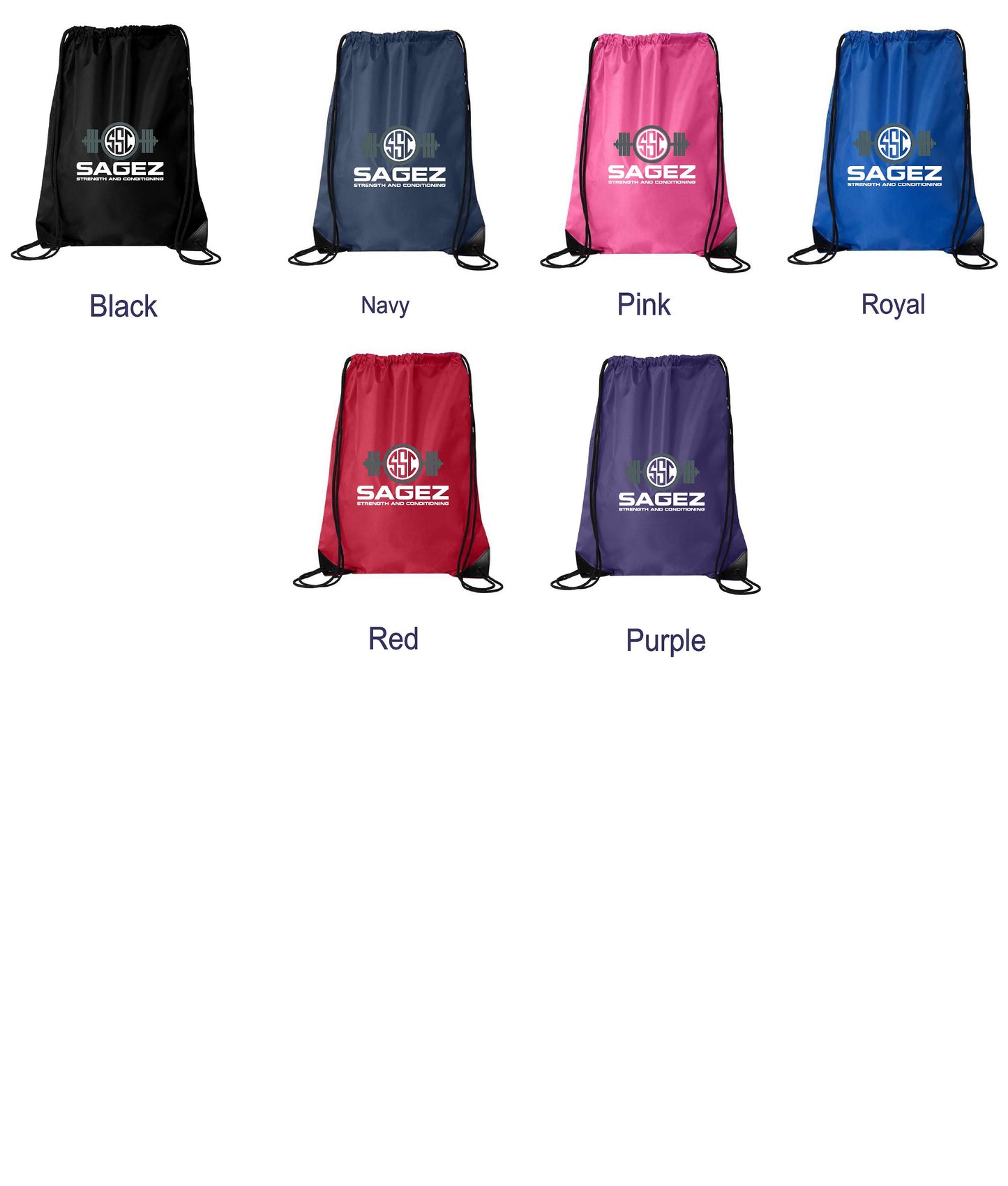 SAGEZ STRENGTH AND CONDITIONING CINCH BAG - (P.8886)