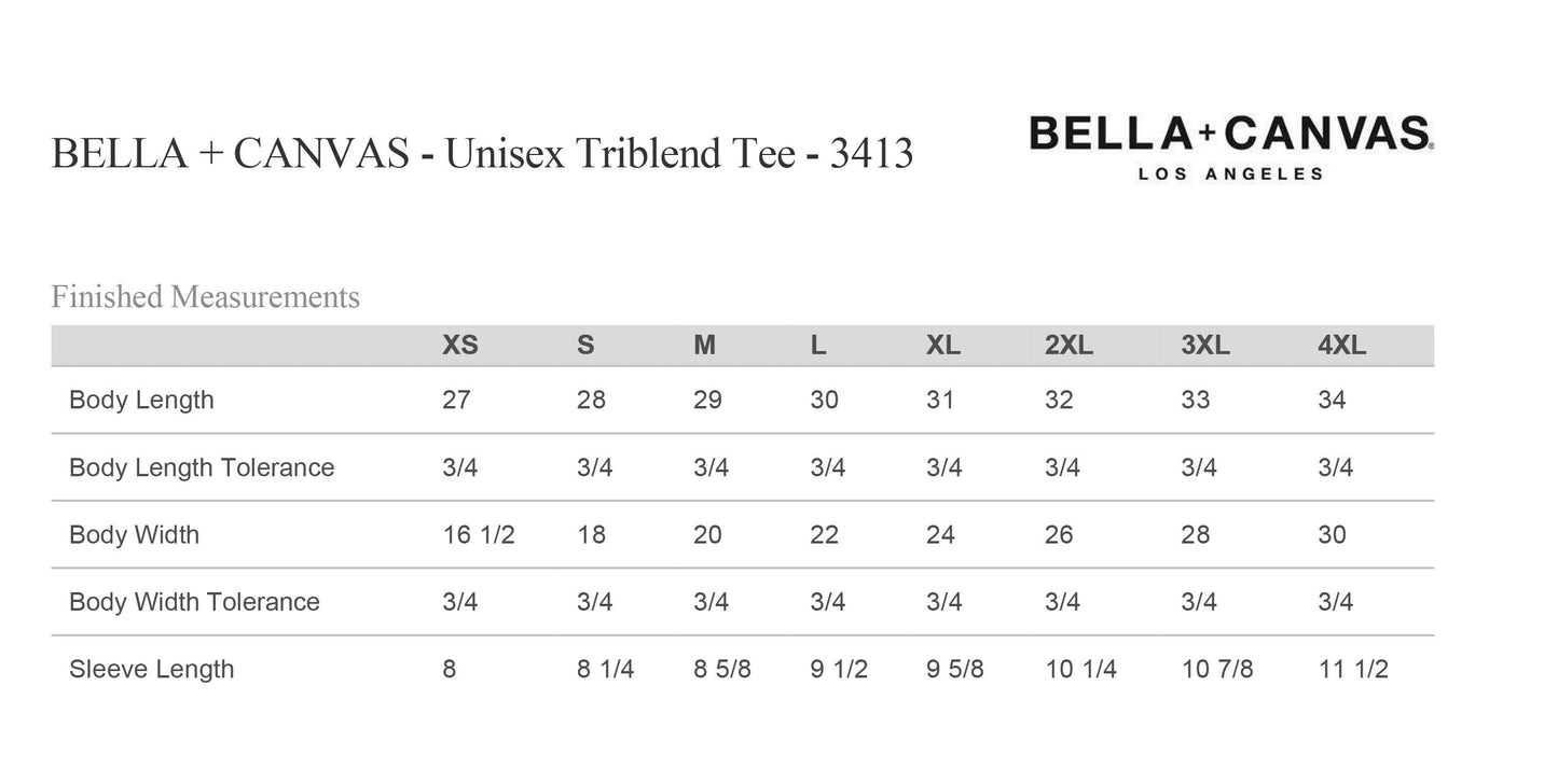LOCKED-UP TRUCKING BELLA + CANVAS - Unisex Triblend Tee GREY LOGO (P.3413)