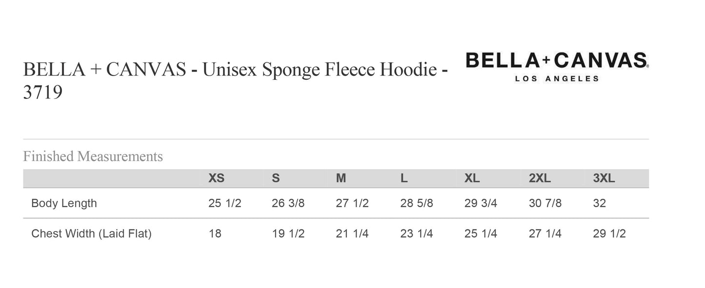 Wild Flowers Fellowship BELLA + CANVAS - Sponge Fleece Hoodie (P.3719)