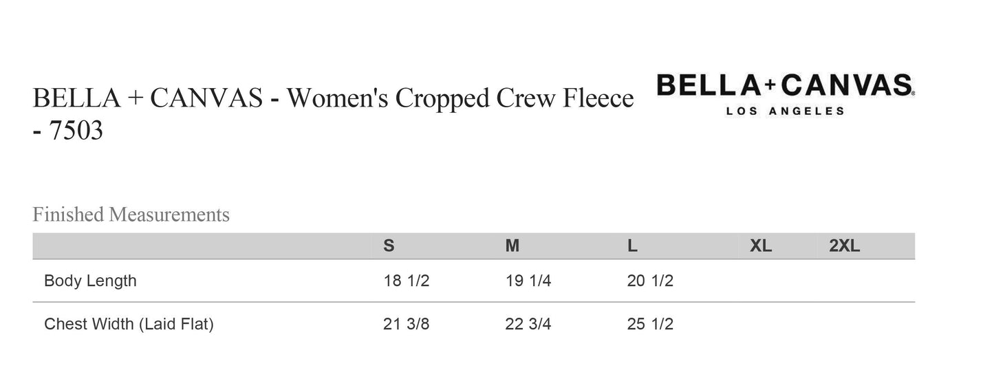 TOP NOTCH LADIES CROPPED CREW FLEECE (7503)