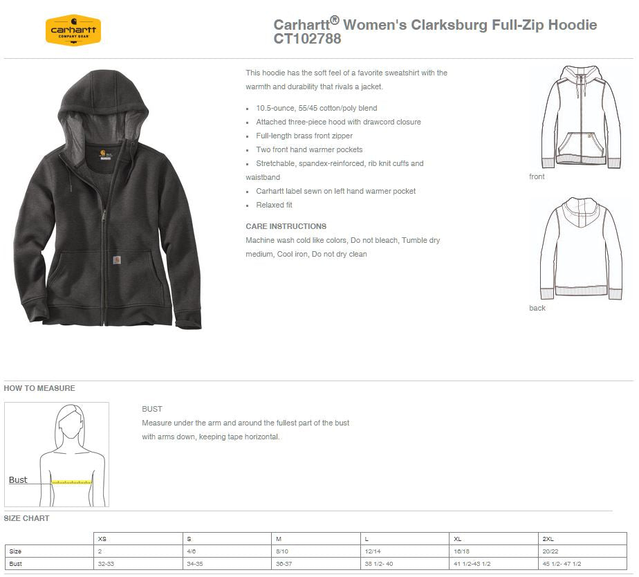 IASCOE Carhartt® Women’s Full-Zip Hoodie (E.CT102788)
