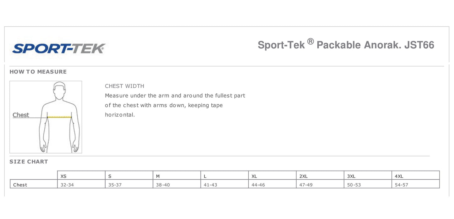 Athens Bass Fishing Sport-Tek ® Packable Anorak (E.JST66)