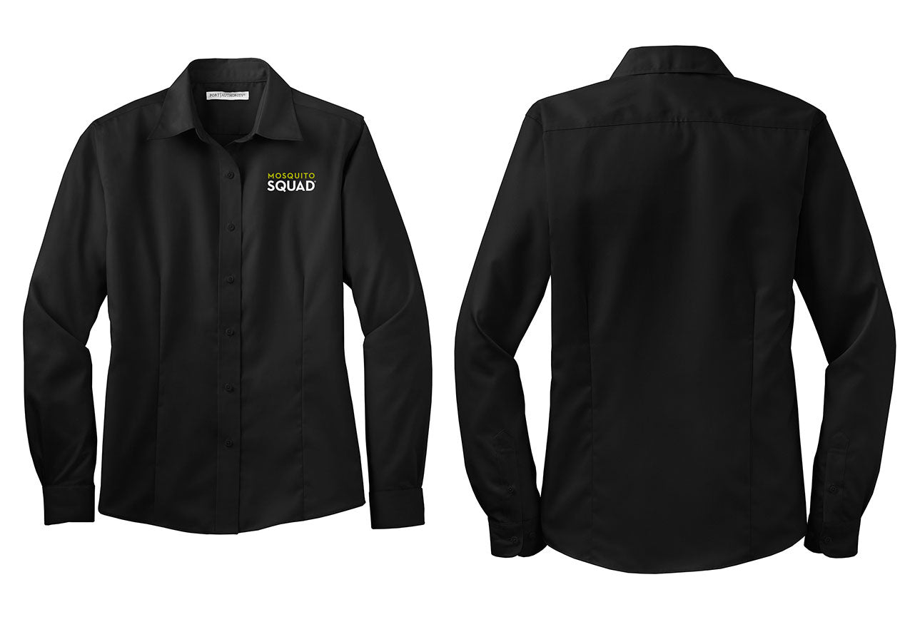 Mosquito Squad Ladies Button Up Twill Shirt