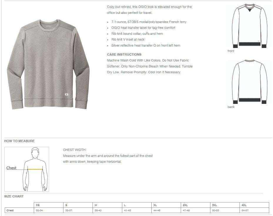 HSHS OGIO® Luuma Flex Long Sleeve Crew (P. OG825)