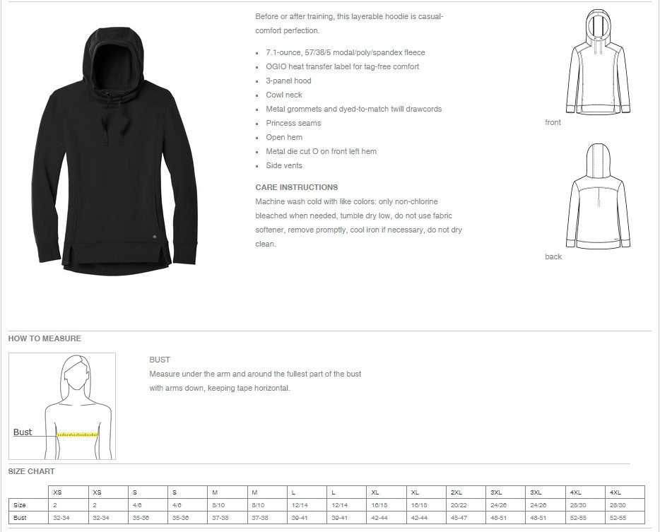 RIOT SOFTBALL LADIES LUUMA PULLOVER FLEECE HOODIE (P.LOG810)