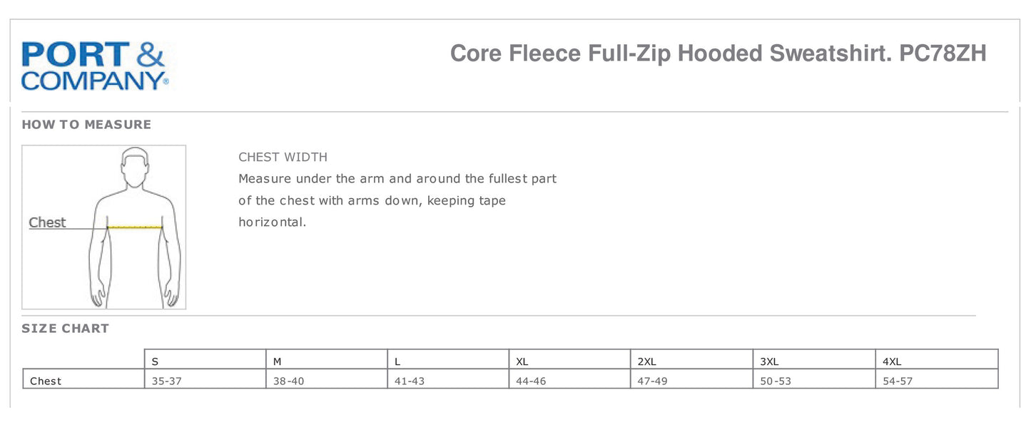 Elkhart Grain Co Fleece Full Zip Hooded Sweatshirt (E.PC78ZH)