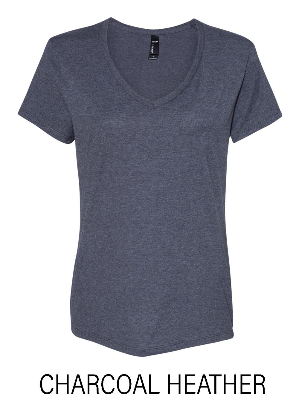 COUNTRYSIDE ESTATES Hanes - Perfect-T Women’s V-Neck T-Shirt - (E.S04V)