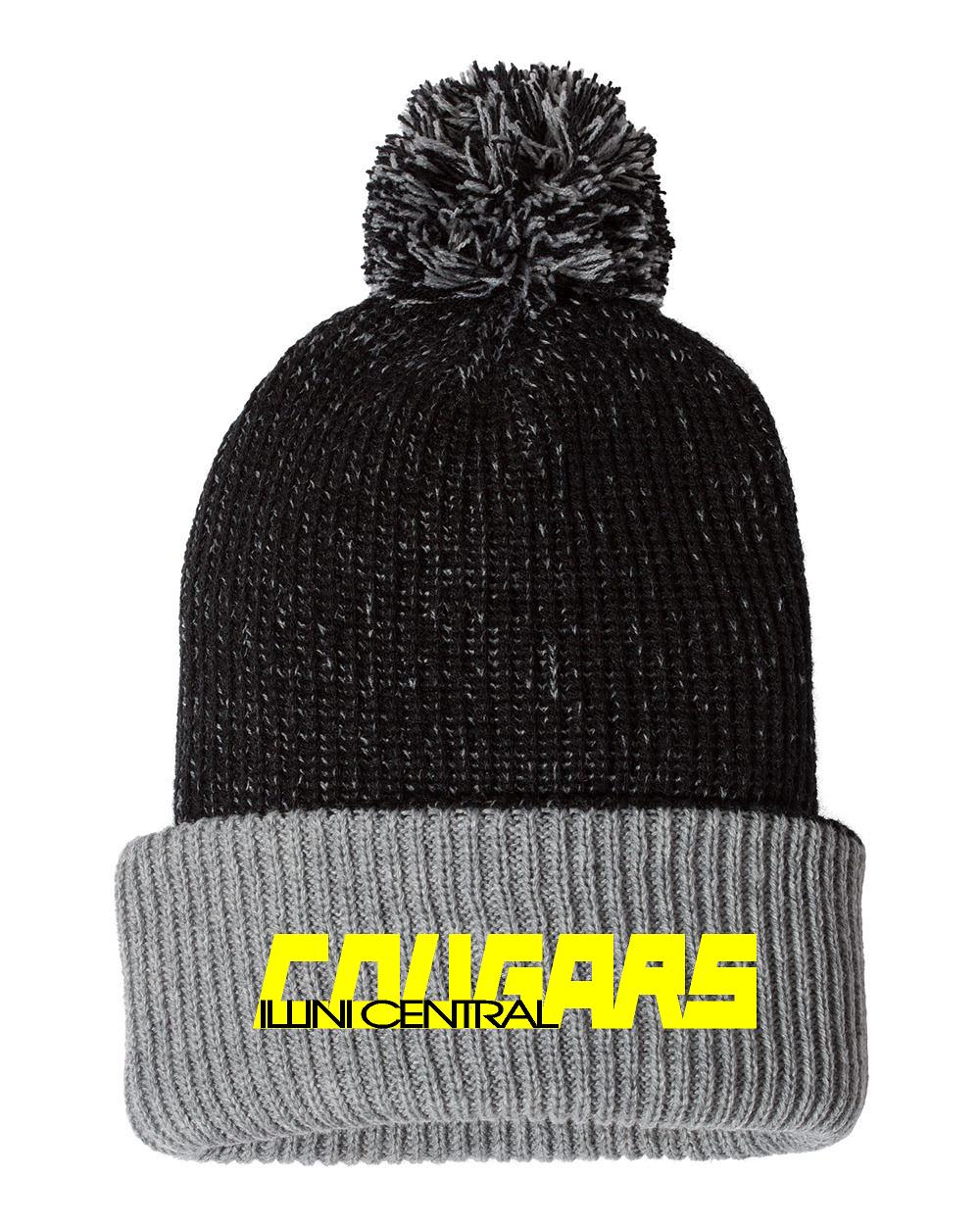 ILLINI CENTRAL Sportsman - 12" Knit Speckled Pom-Pom Beanie - (E.SP70)