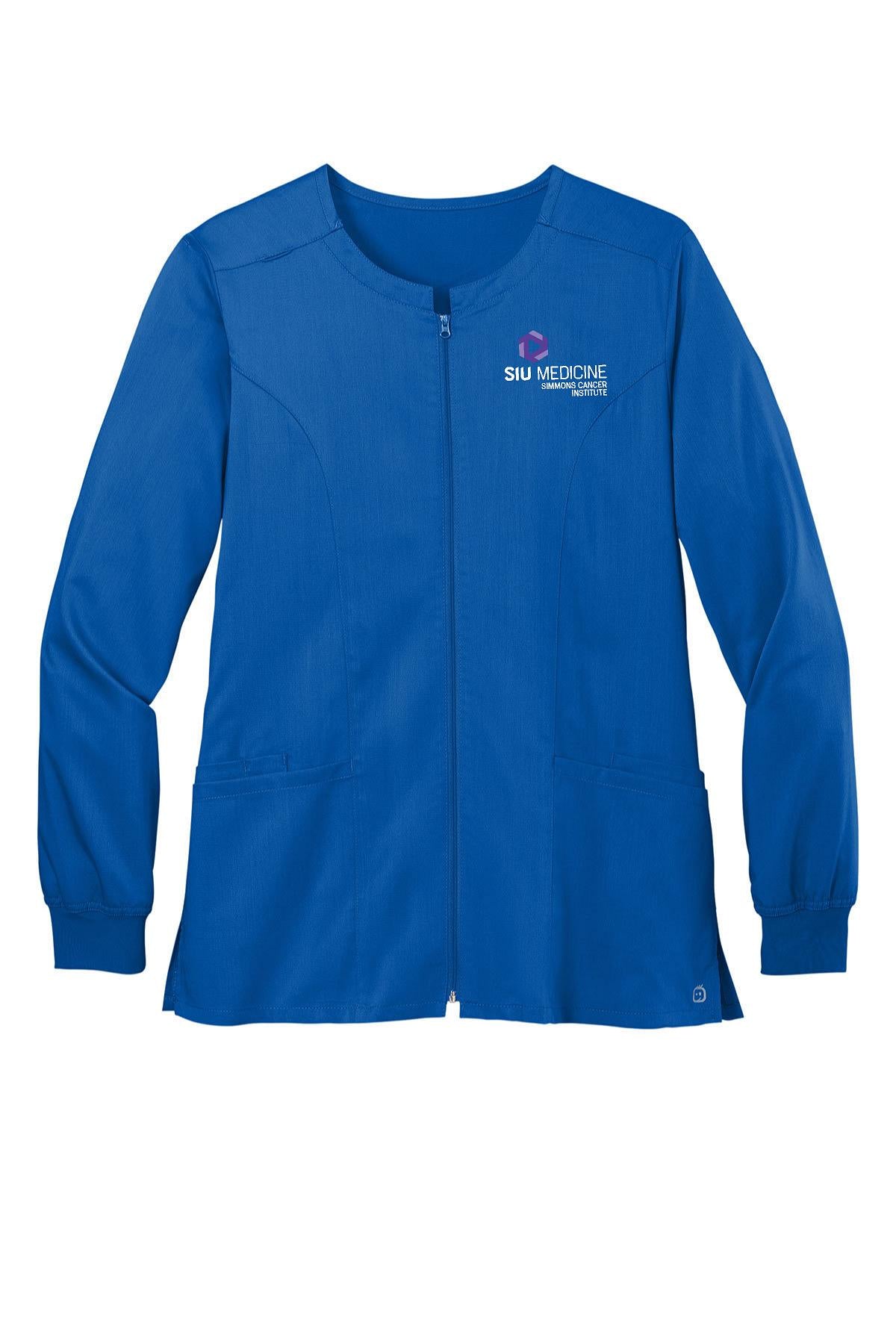 SIU Medicine Simmons Cancer Institute WonderWink® Women’s Premiere Flex™ Full-Zip Scrub Jacket (E. WW4088)